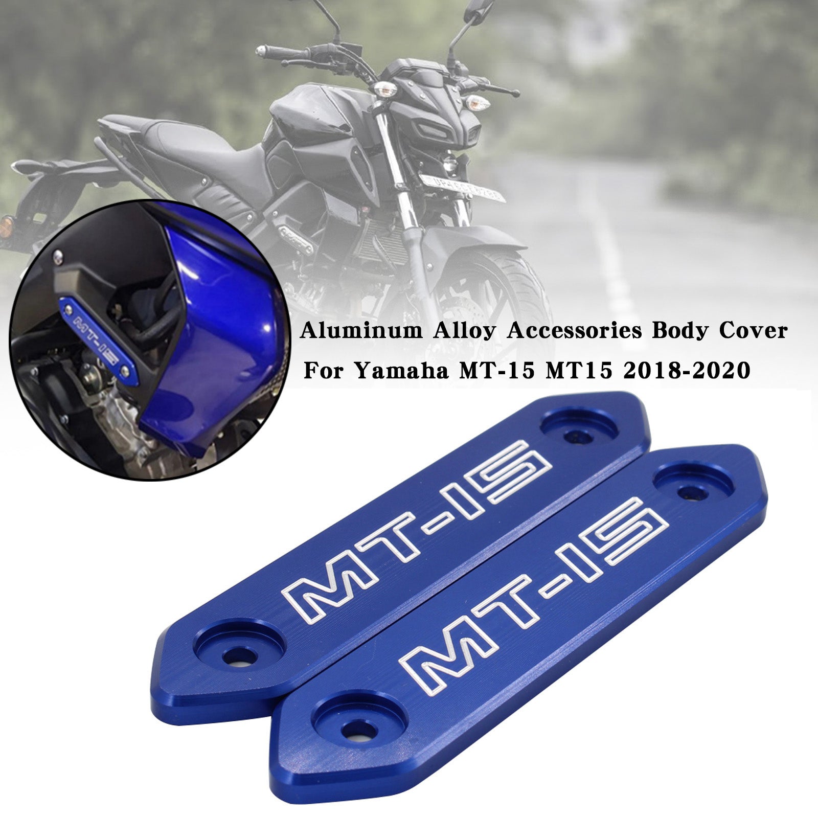 Aluminiumlegierungs-Zubehör-Karosserieabdeckung für Yamaha MT 15 MT-15 MT15 2018–2020