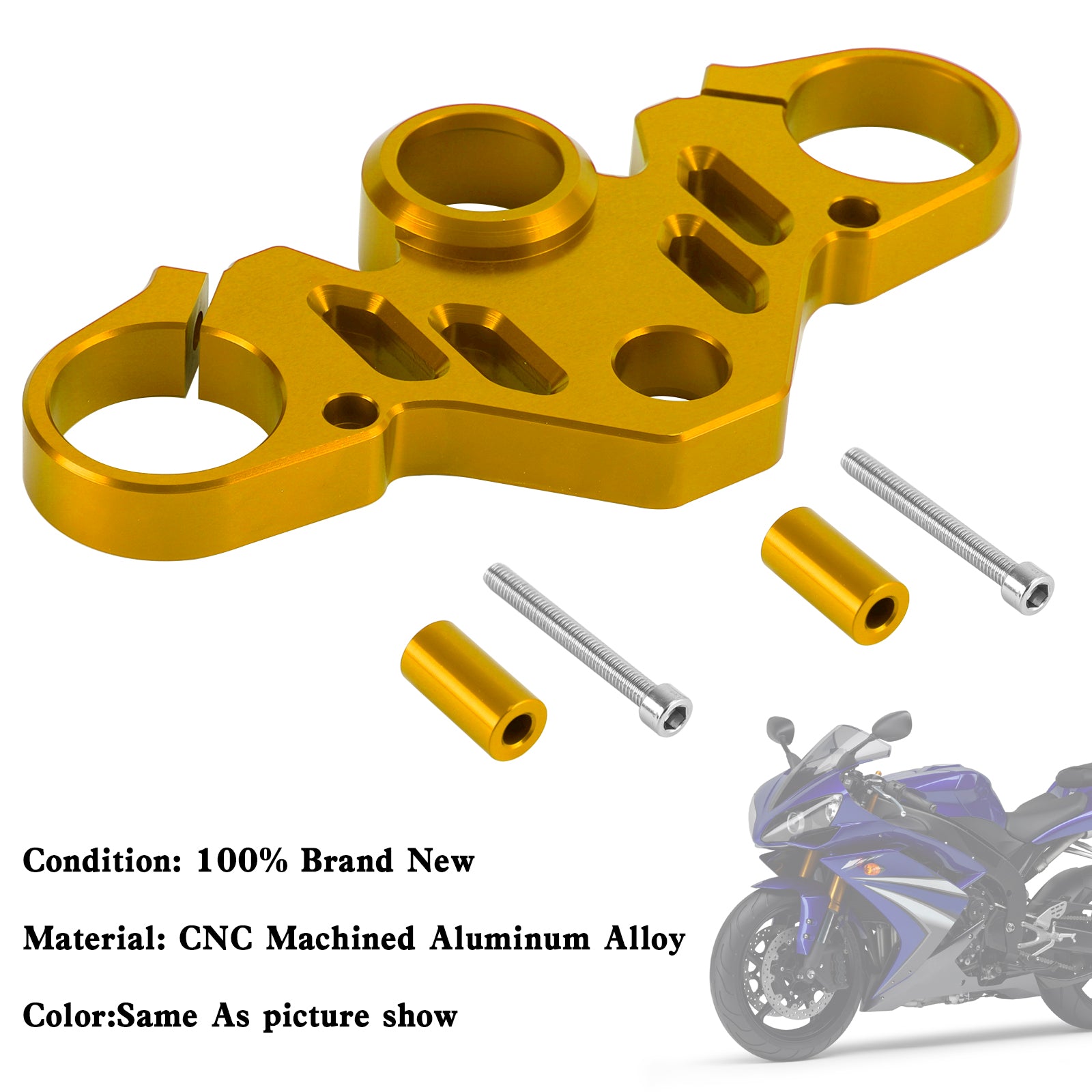 CNC Aluminum Upper Front Top Triple Tree Clamp For YAMAHA R15 V4 R15M 2022 Generic