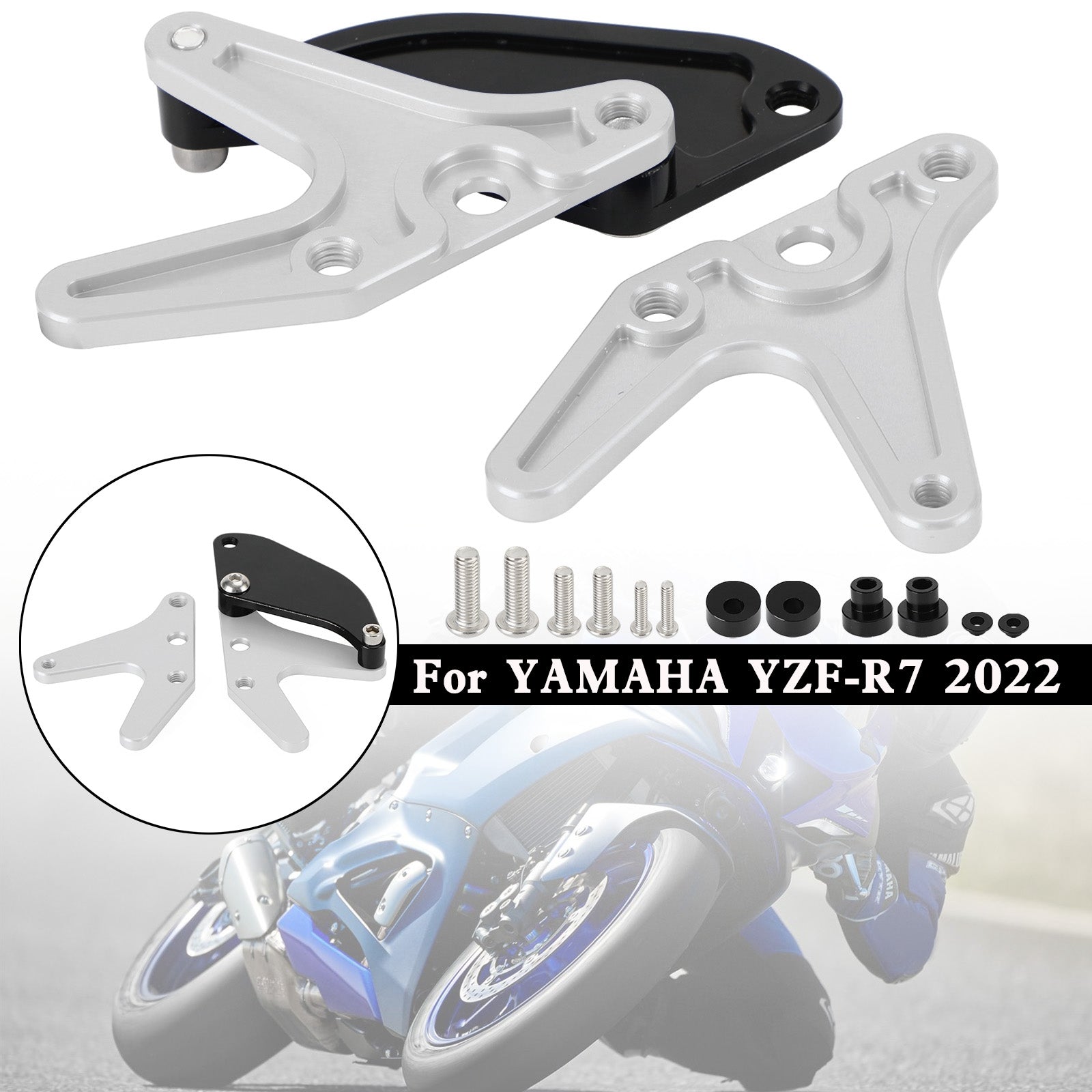 Aluminum Motorcycle Stand Hook Sprocket Toe Guard For Yamaha YZF-R7 R7 2022