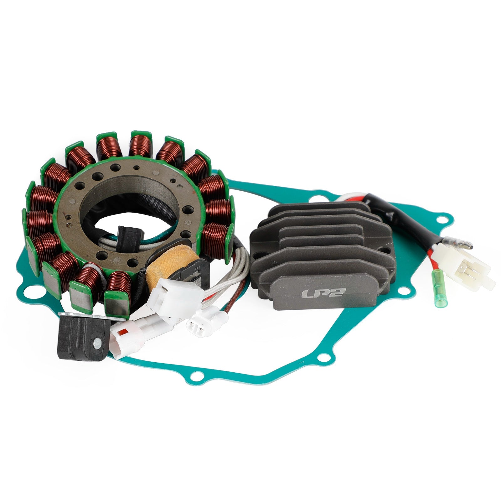 Stator magnéto + redresseur de tension + joint pour Yamaha YFM350X Warrior 350 1996-2001, expédition FedEx Express générique