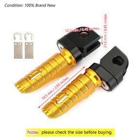 Front Footrests Foot Peg Fit For Kawasaki ZZR1400 06-16 W800 11-17 ER-6F 09-16 ZX-6R 09-17 Z650 17-20 Gold