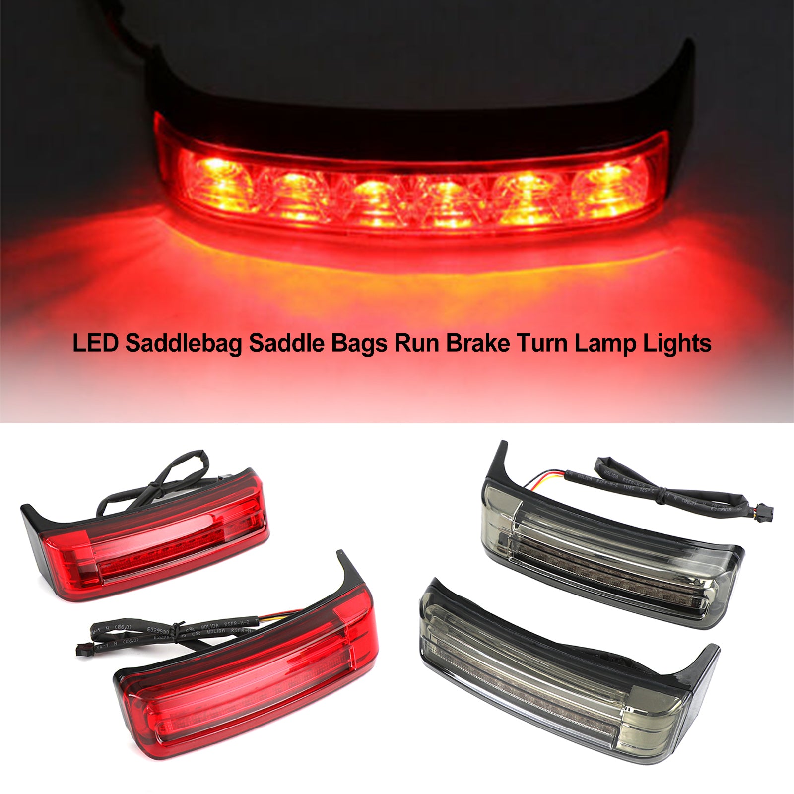 LED Saddlebag Saddle Bags Run Brake Turn Lamp Lights For Touring 2014-2021 Generic