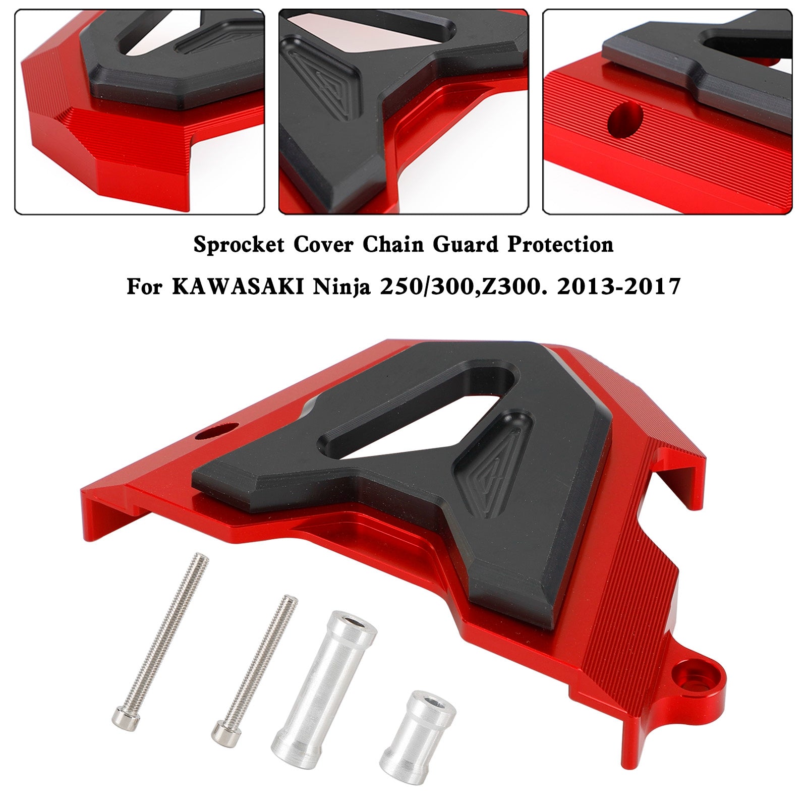 Front Sprocket Cover Chain Guard For KAWASAKI Ninja 250 300 Z300 2013-