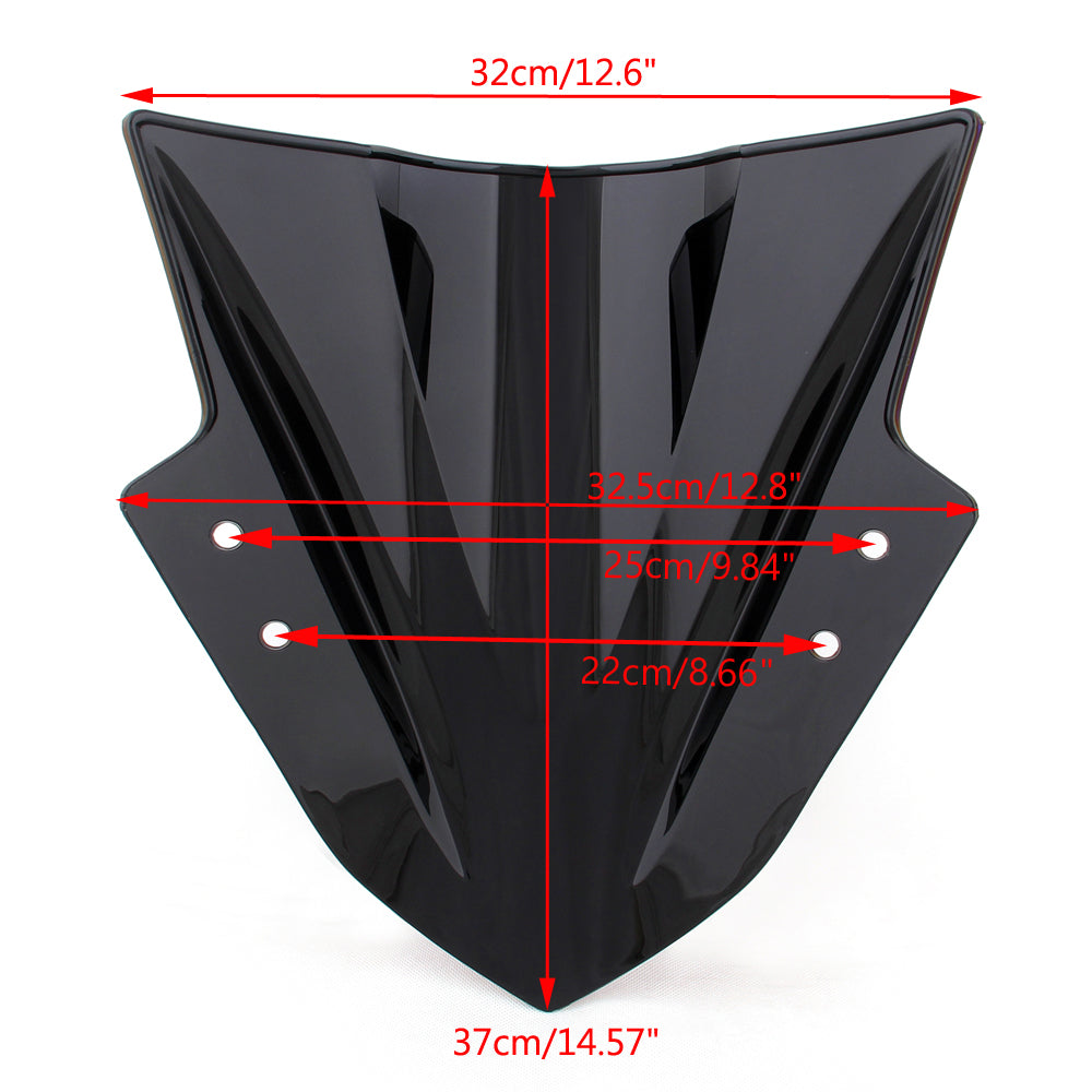 Windshield Windscreen Double Bubble Fit For Kawasaki Ninja 300 EX300 2013-2017