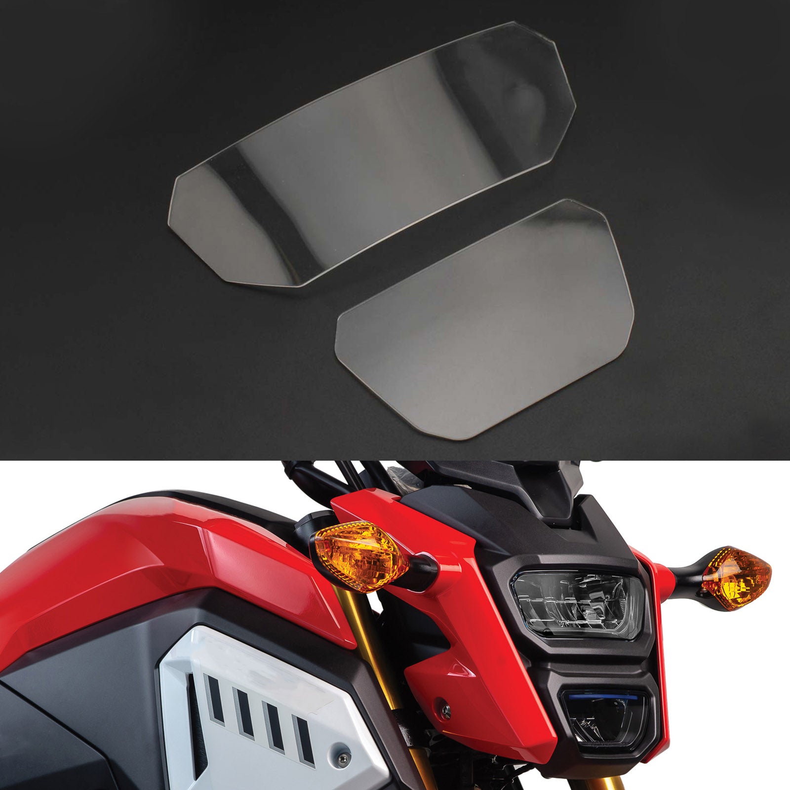 Couvercle de Protection de lentille de phare avant adapté à Honda Msx 125 Sf 2016 – 2020, fumée générique