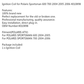 Motore a filo bobina di accensione per Polaris Sportsman 600 700 2004-2006 Nuovo OEM ATV