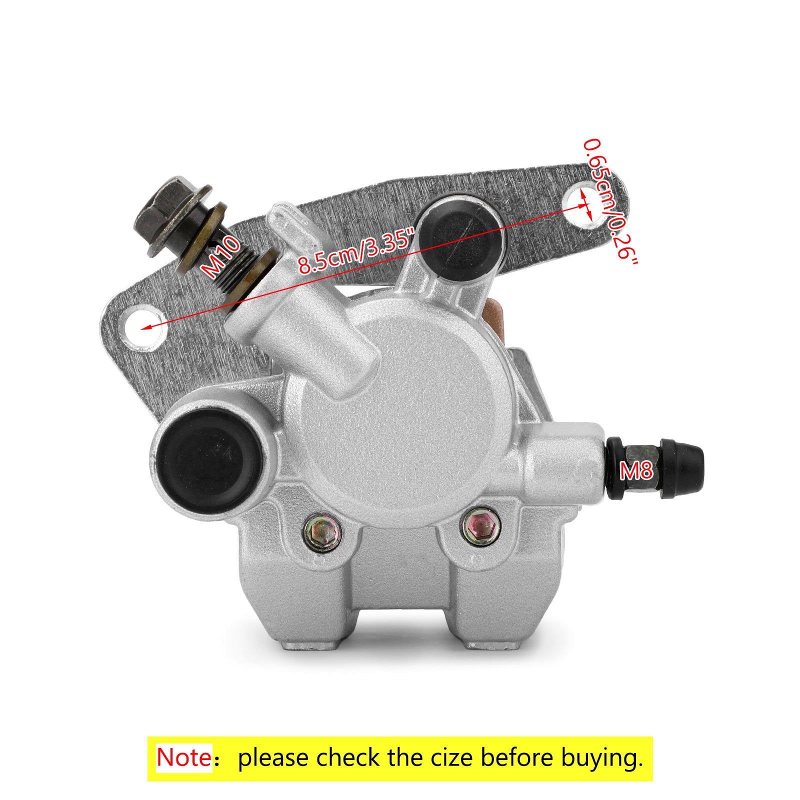 Front Brake Caliper Set Fit For Arctic Cat D3406-023 D3406-030 DVX 400 DVX 04-08 Silver