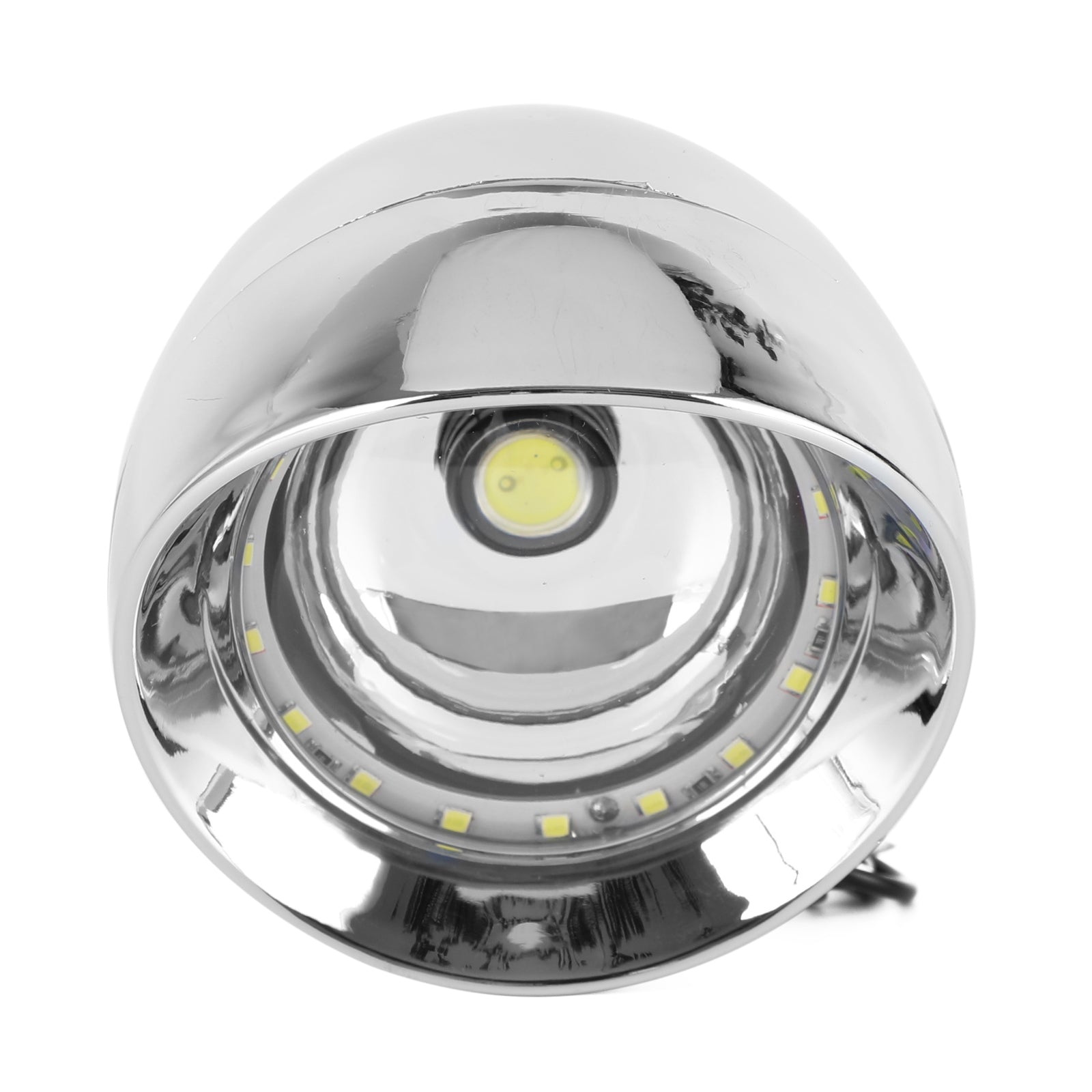 Motorrad Led Angel Eye Scheinwerfer Nebel Licht Für Harley Dyna Glide Chrome F2 #