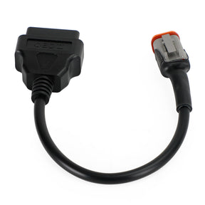 OBD2 6 Pin Diagnostic Plug Adapter For SUZUKI Motorcycle Scooter ATV Cable Generic