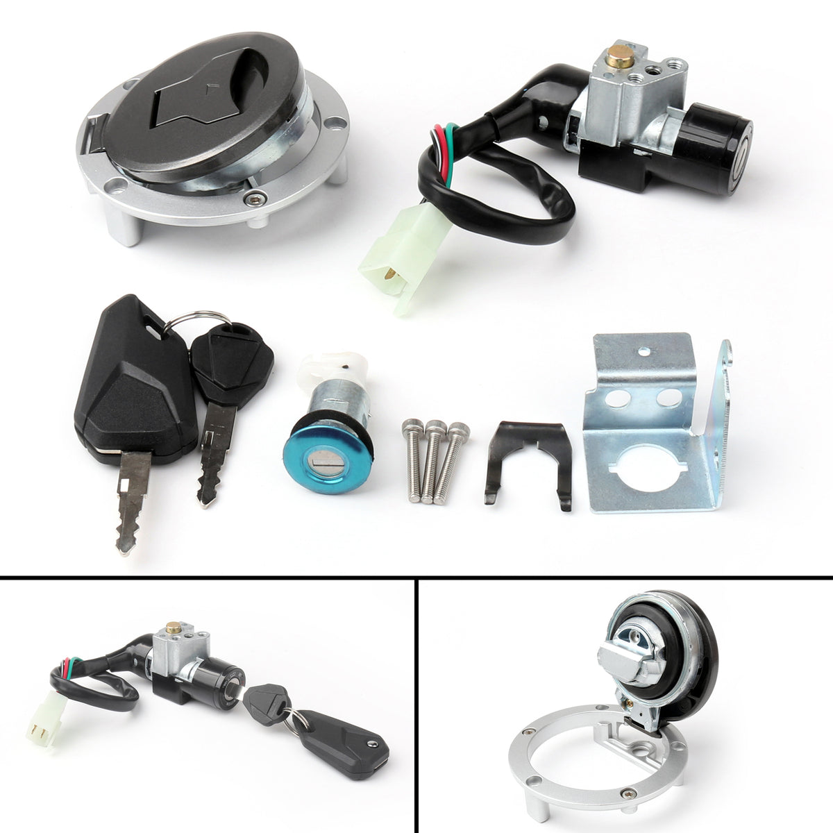 Set di serrature a chiave per coperchio del tappo del serbatoio del carburante dell'interruttore di accensione Honda adatto per Honda GROM MSX125SF 2016