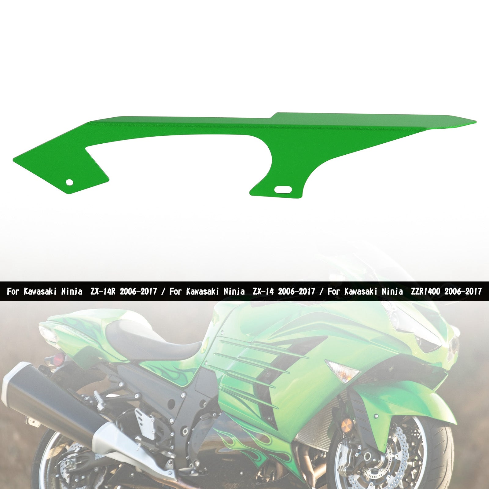 Sprocket Chain Guard Cover For Kawasaki Ninja ZZR1400 ZX14 ZX14R 2006-2017