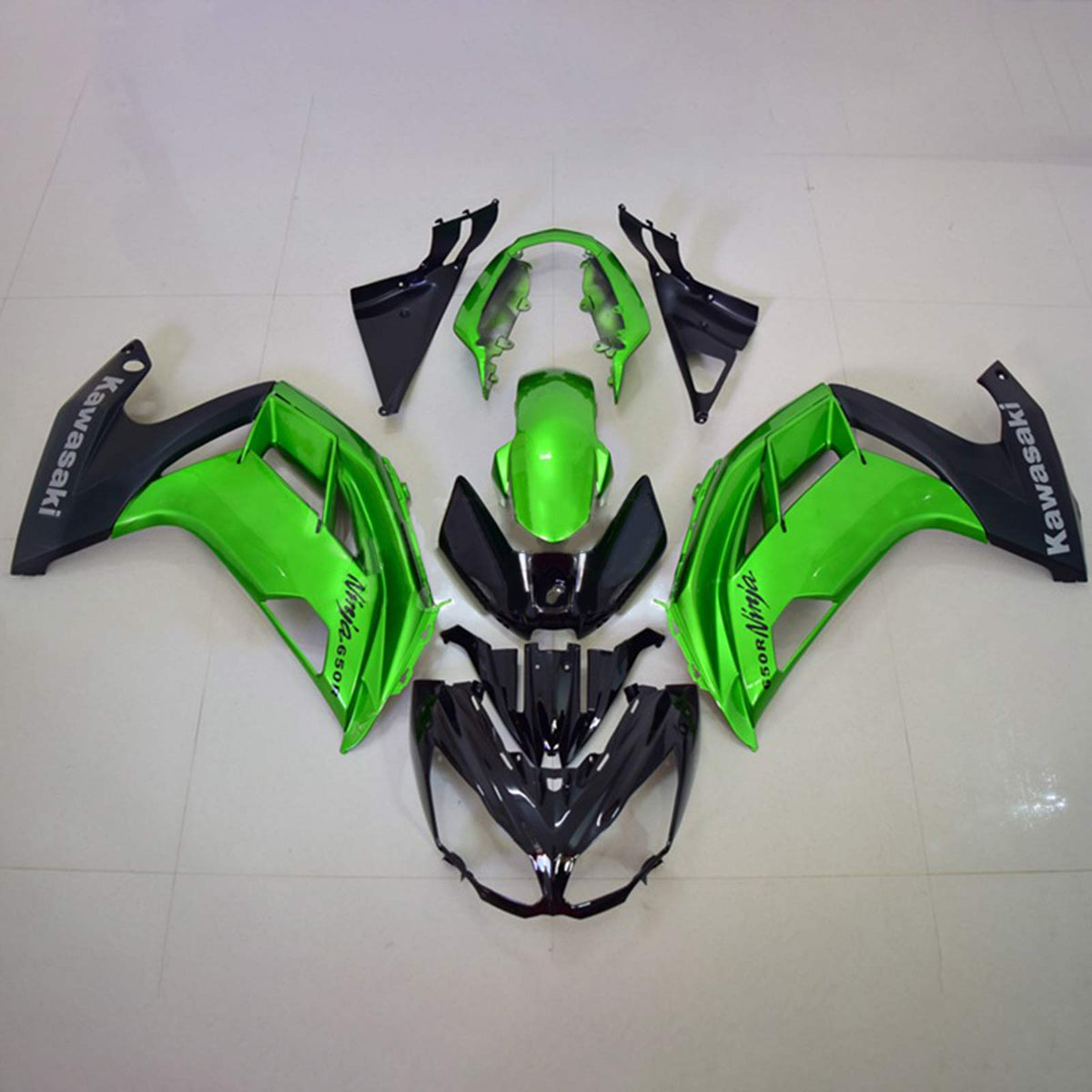 Amotopart 2012-2016 Kawasaki Ninja 650 Vert Style1 Kit de carénage