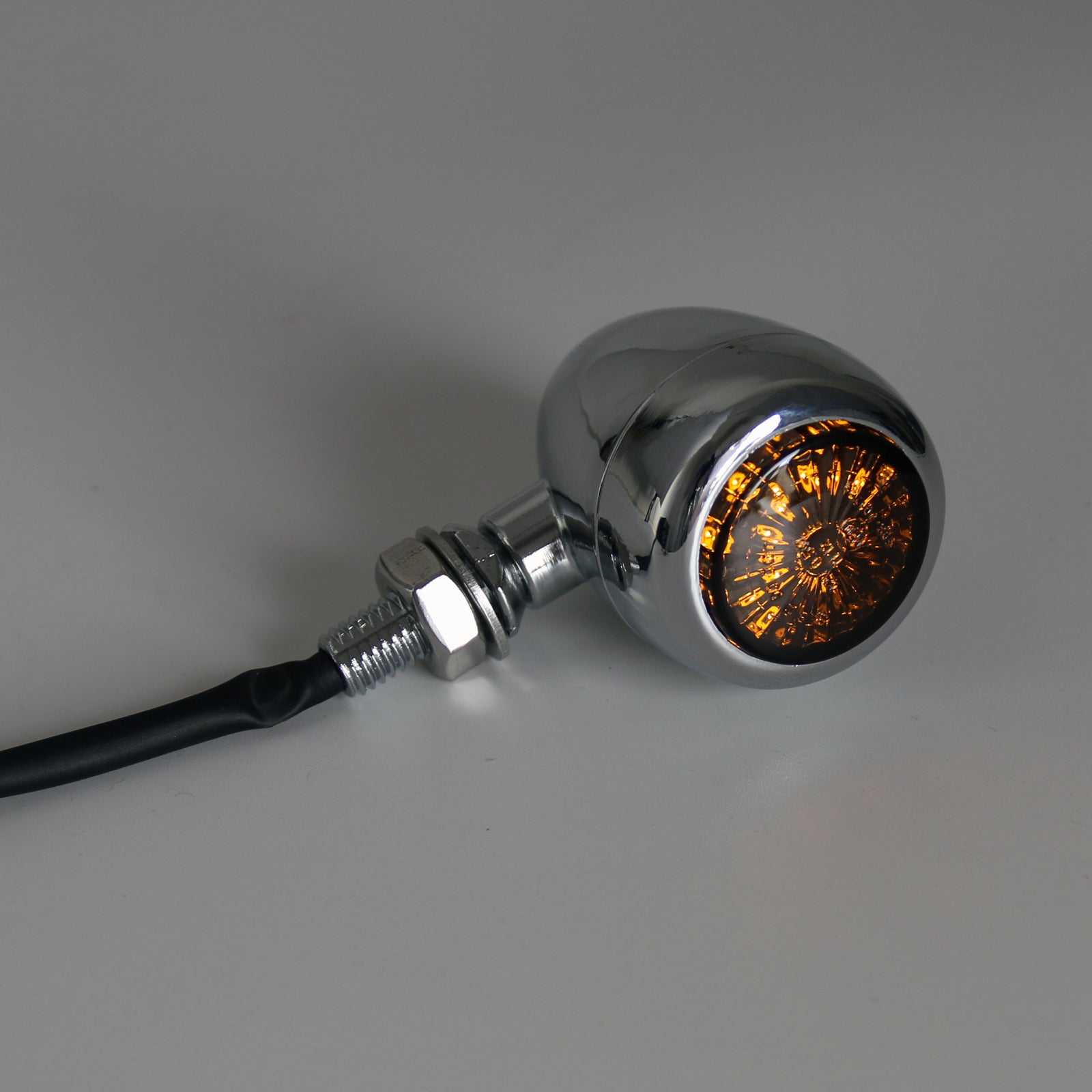 LED-Bullet-Blinker für Harley Chopper Cafe Racer, Chrom