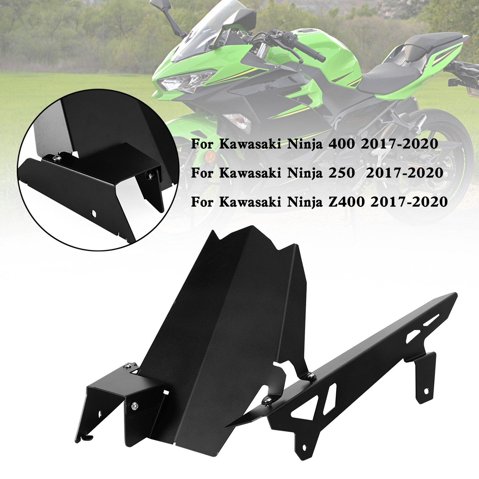 スプロケット チェーン ガード カバー Kawasaki Ninja 400/250 Z400 2017-2020 汎用