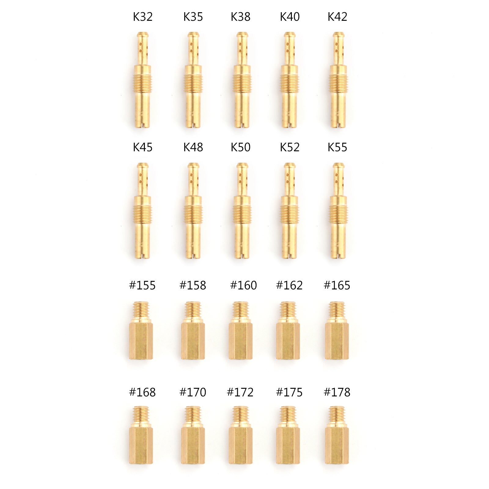 PWK 20Pcs Carburetor Main Jet kit & Slow Pilot Jet Tool Fit For Keihin PWK K32 K35 K38 K40 K42 K45 K48 K50 K52 99101-357