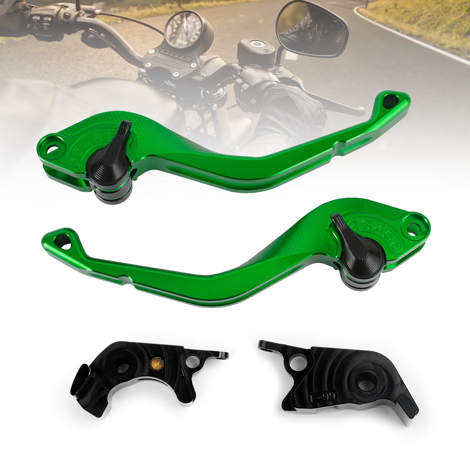 Leva freno frizione corta CNC adatta per Kawasaki ZZR/ZX1400 SE versione 16-17