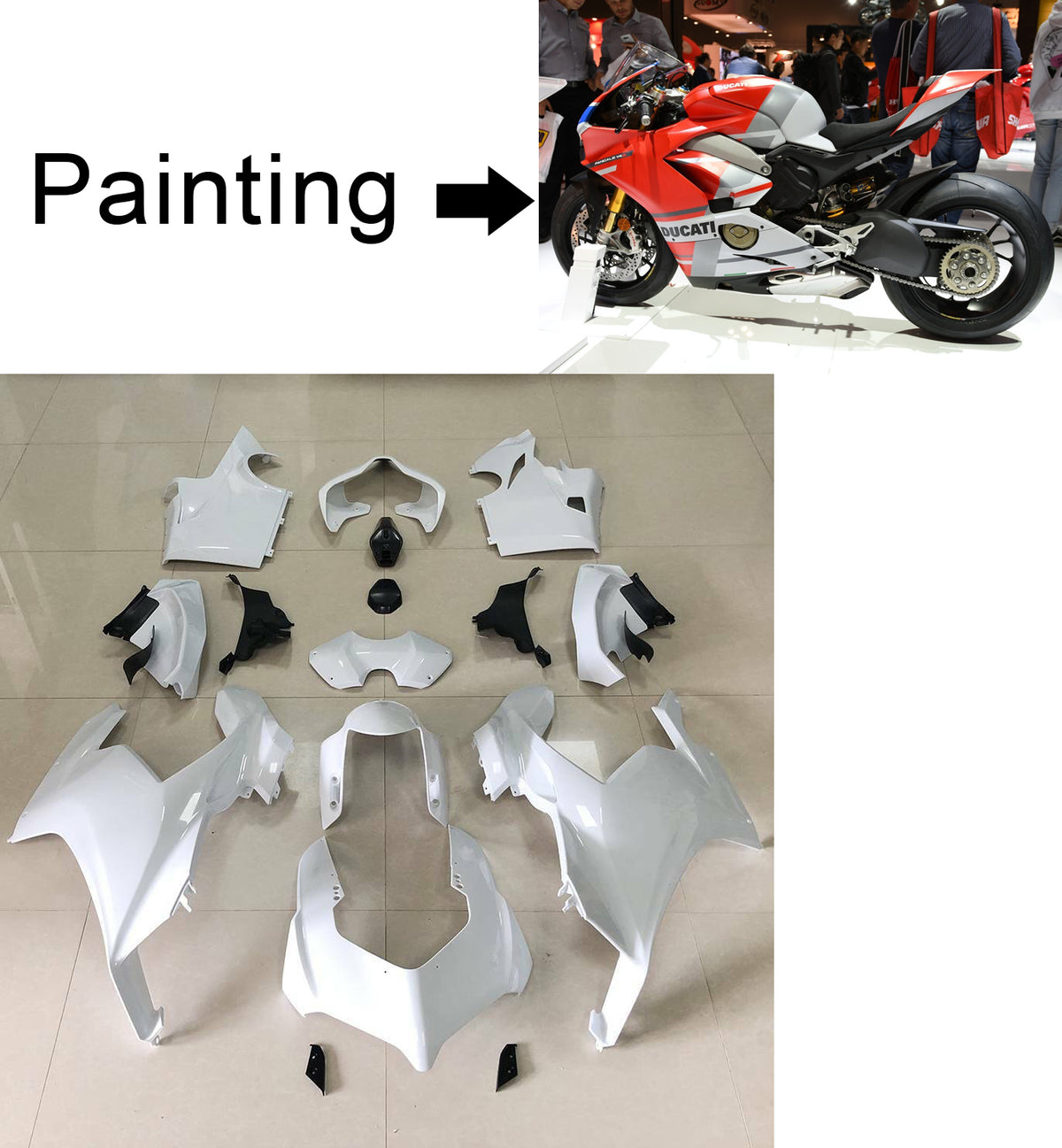 Amotopart Ducati 2018-2019 Panigale V4/V4S & 2018-2020 Panigale V4SP Style 11  Fairing Kit