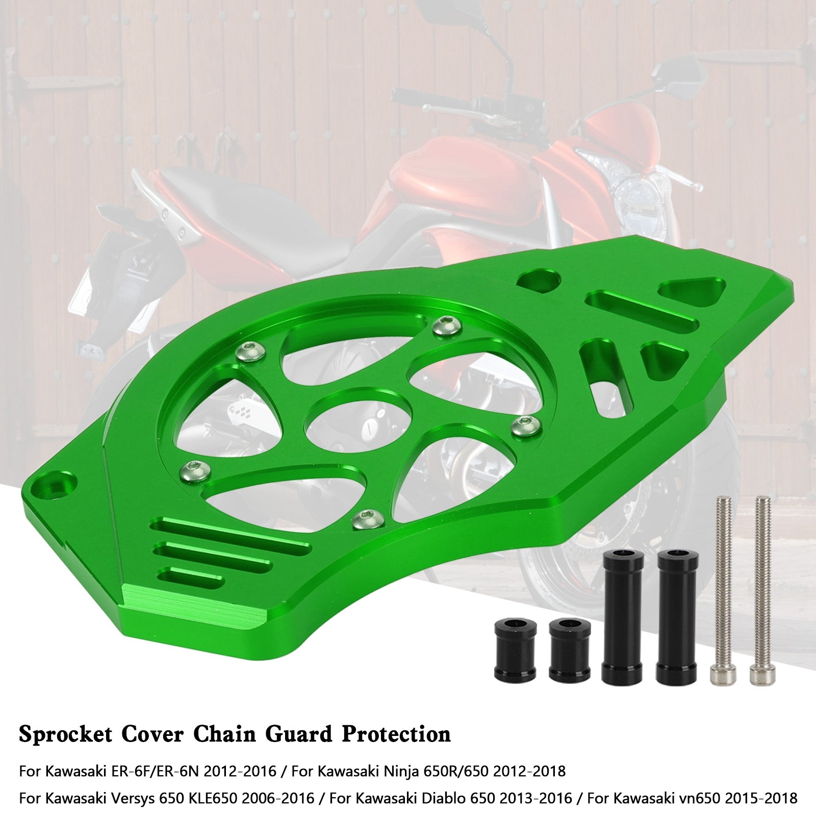 Sprocket Cover Chain Guard Protection For Kawasaki Ninja Vulcan 650 ER-6N