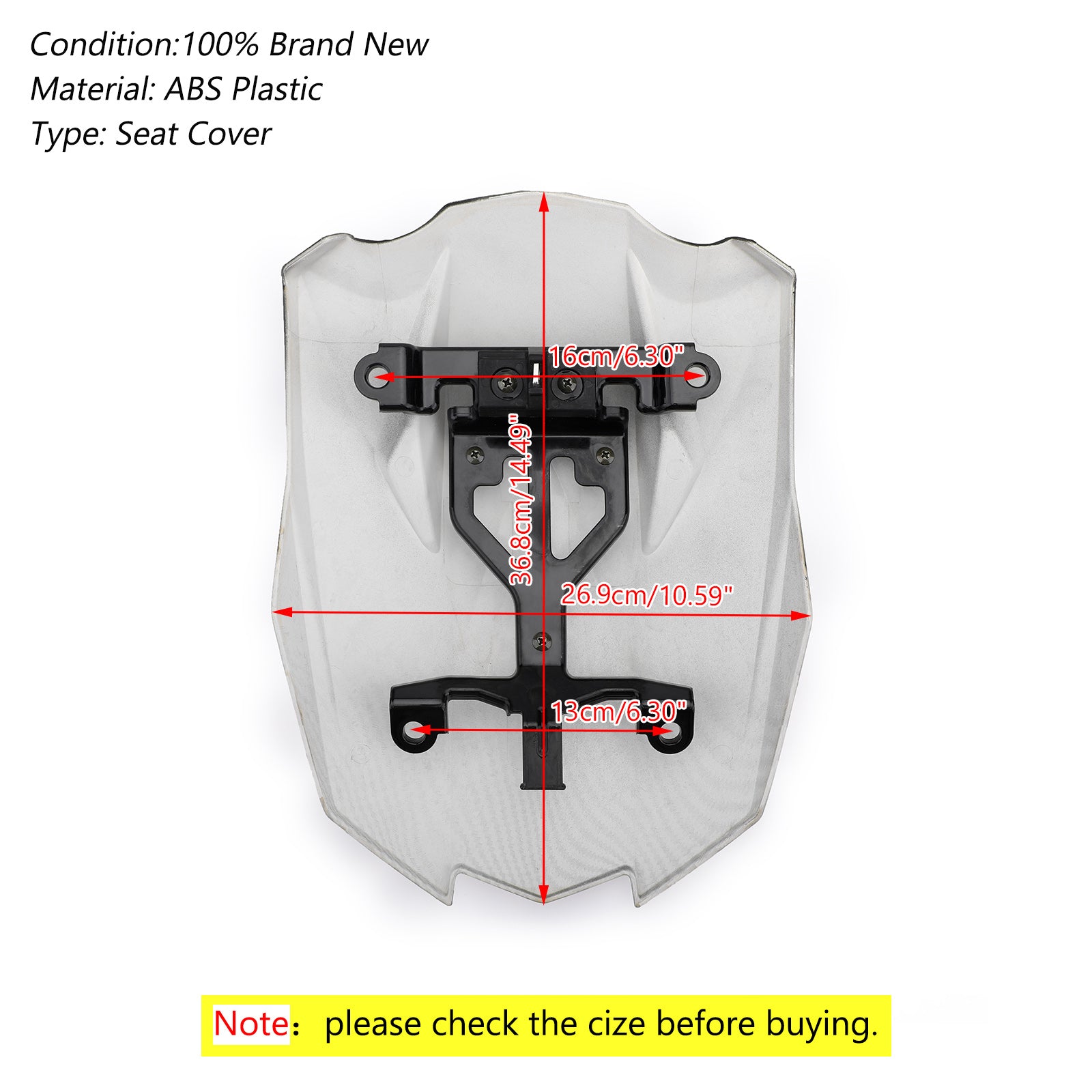 Carénage de capot de couverture de siège Solo de queue arrière d'abs pour Kawasaki Z1000SX 2010-2016