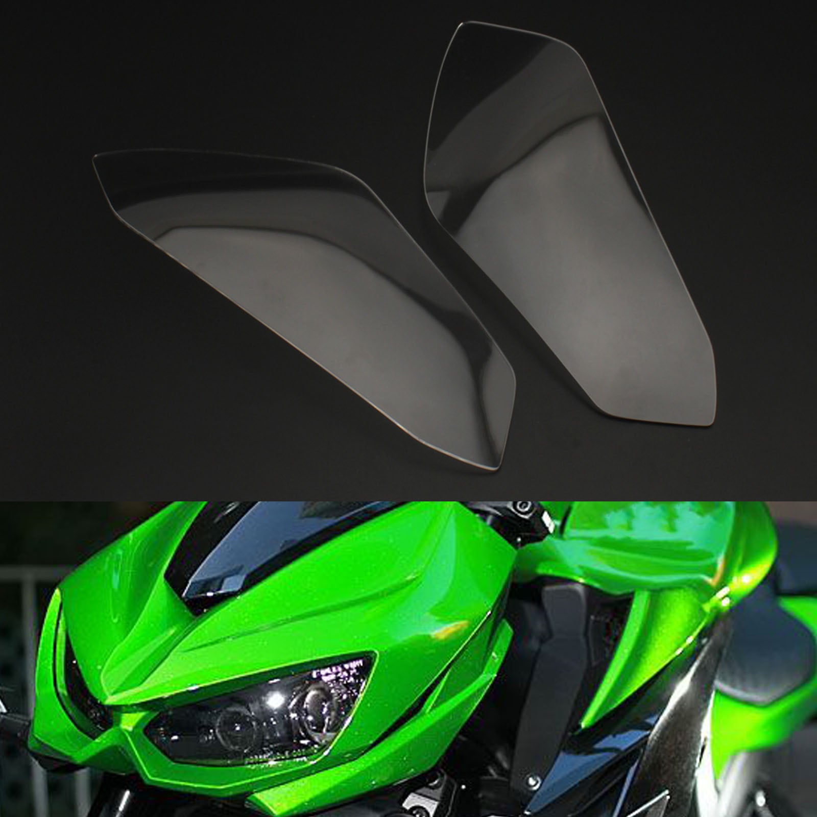 Cubierta de protección de lente de faro delantero compatible con Honda Cbr1000Rr 2017-2020, cuerpo y marco ahumados