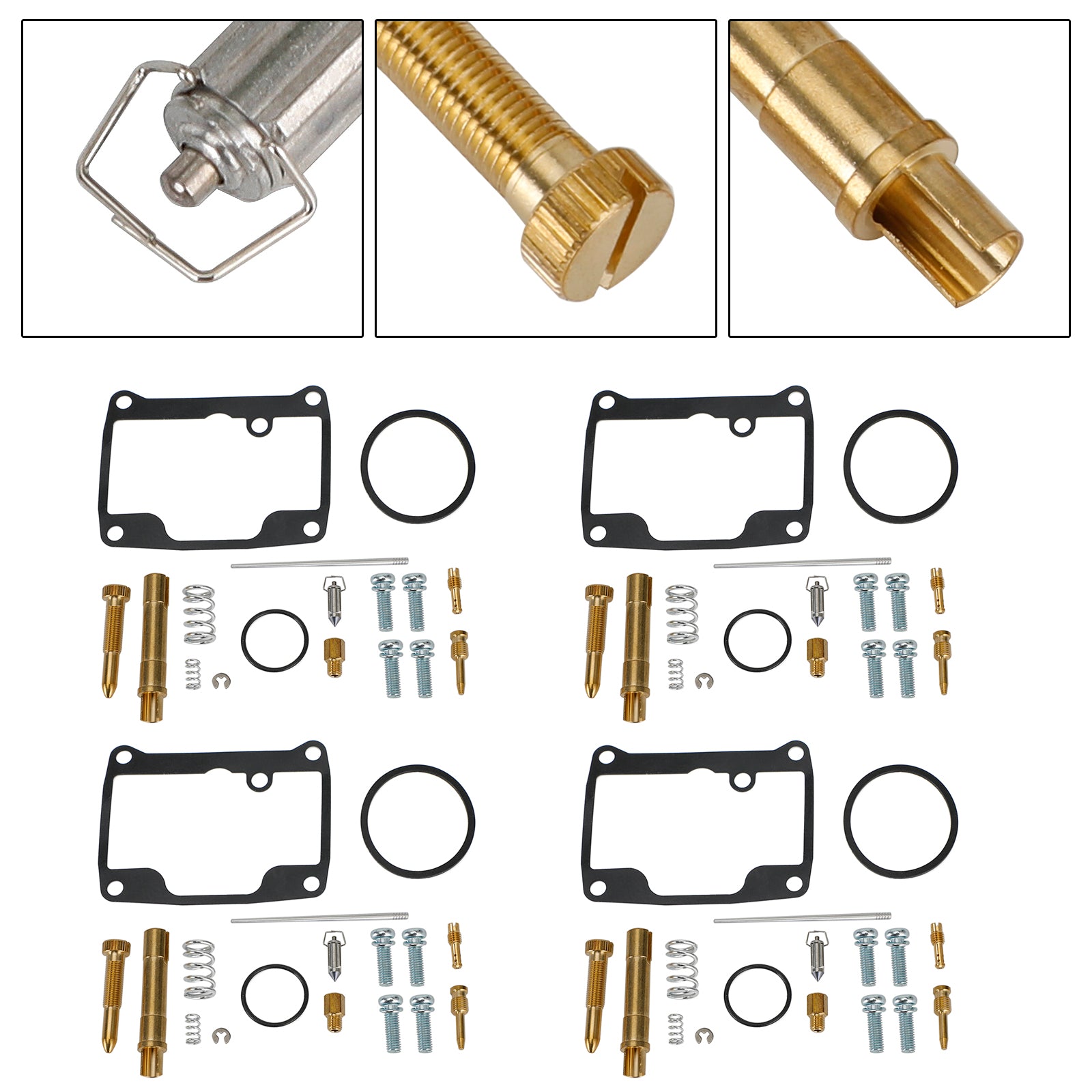 4X キャブレター再構築修理キット MIKUNI VM34-619 Russian Mechanics RMZ-640 に適合