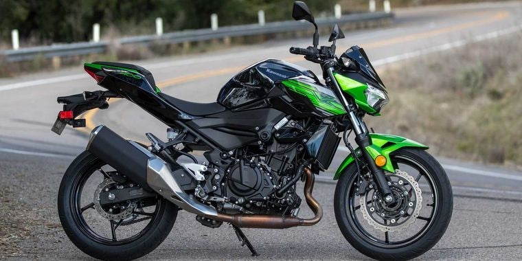 Amotopart Kawasaki 2018-2024 Z400 Verkleidungssatz, Grün/Schwarz