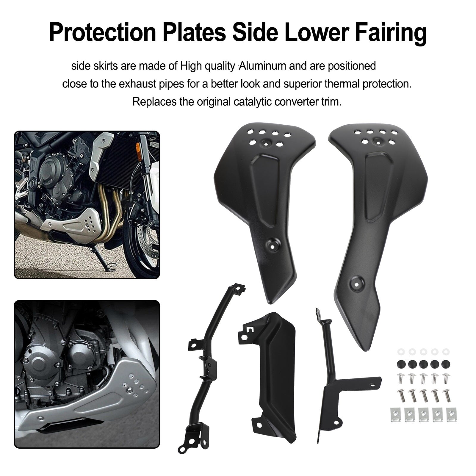 Lower Engine Belly Protection Plates Side Fairing For Trident 660 2021 Generic