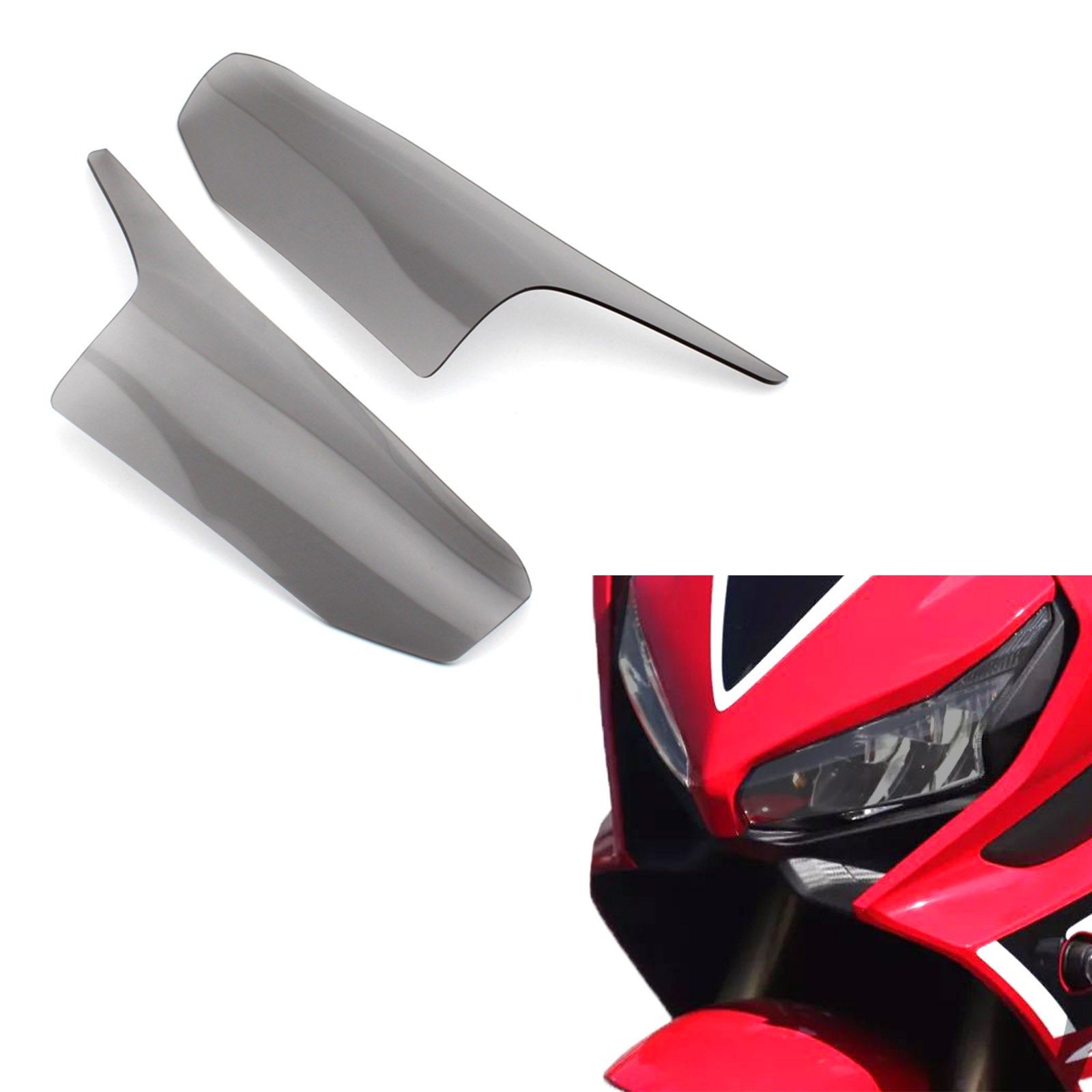 Lentille de phare avant, protection de lentille de lampe adaptée à Honda CBR 650 R 19-21, fumée générique