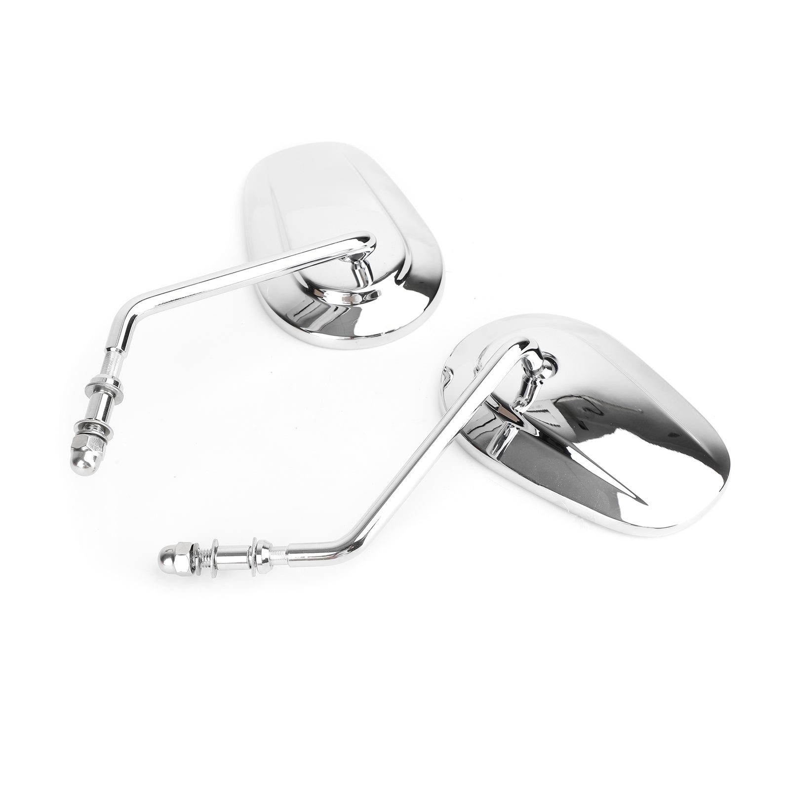 Harley Road Street Glide Softail XL883 1200 Rear View Mirrors Pair Chrome