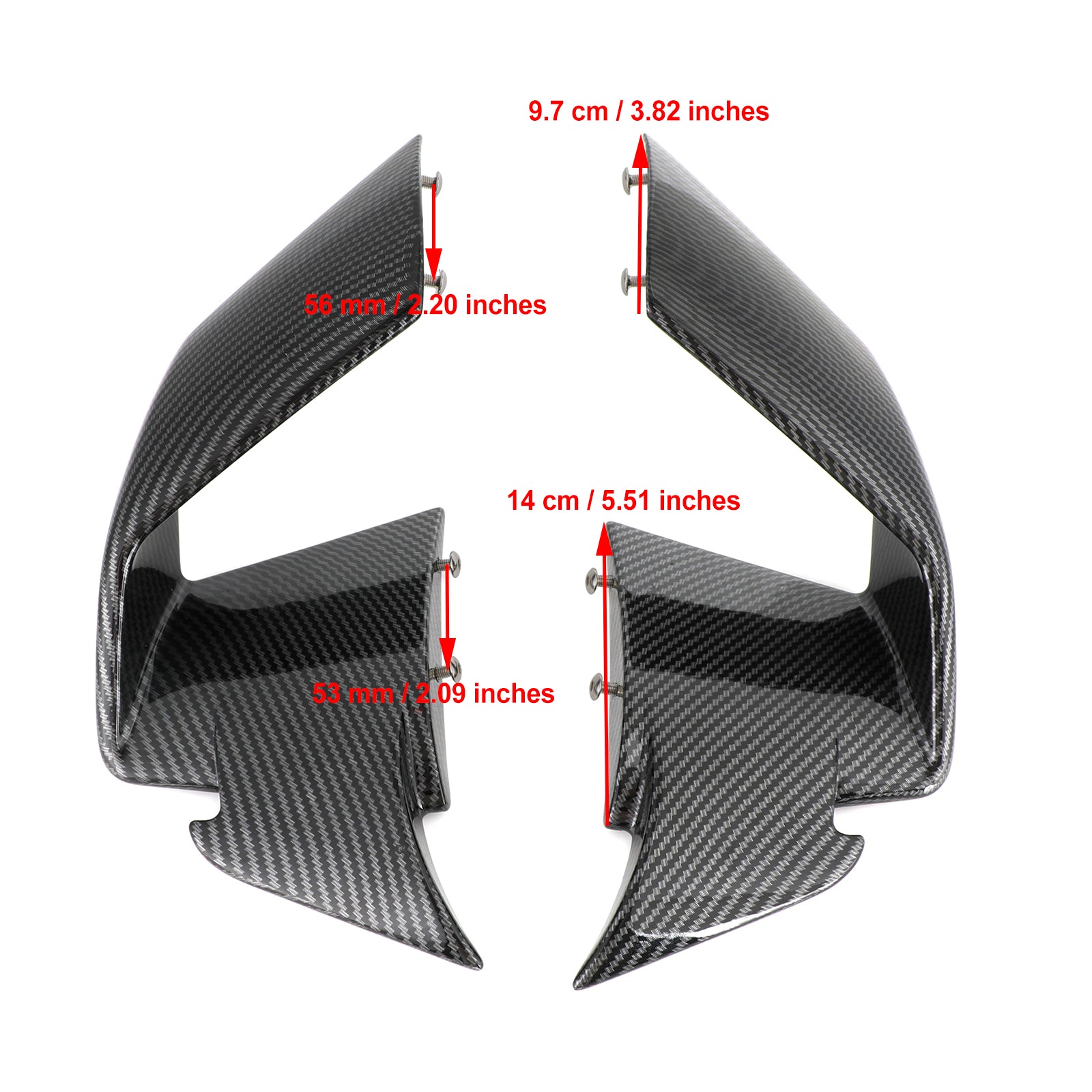 19-22 BMW S1000RR/M1000RR Front Spoiler Wind Winglets Fairing