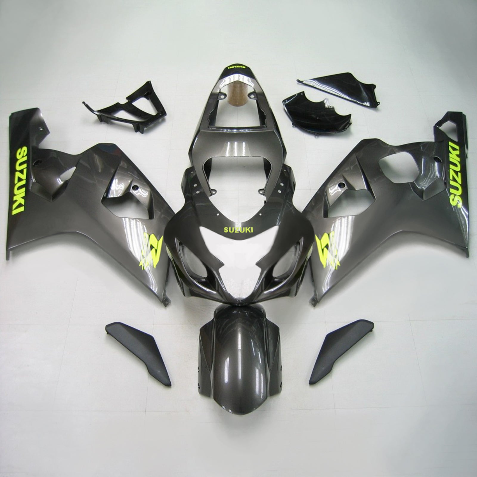 Amotopart Suzuki 2004-2005 GSXR 600/750 Black Gray Fairing Kit