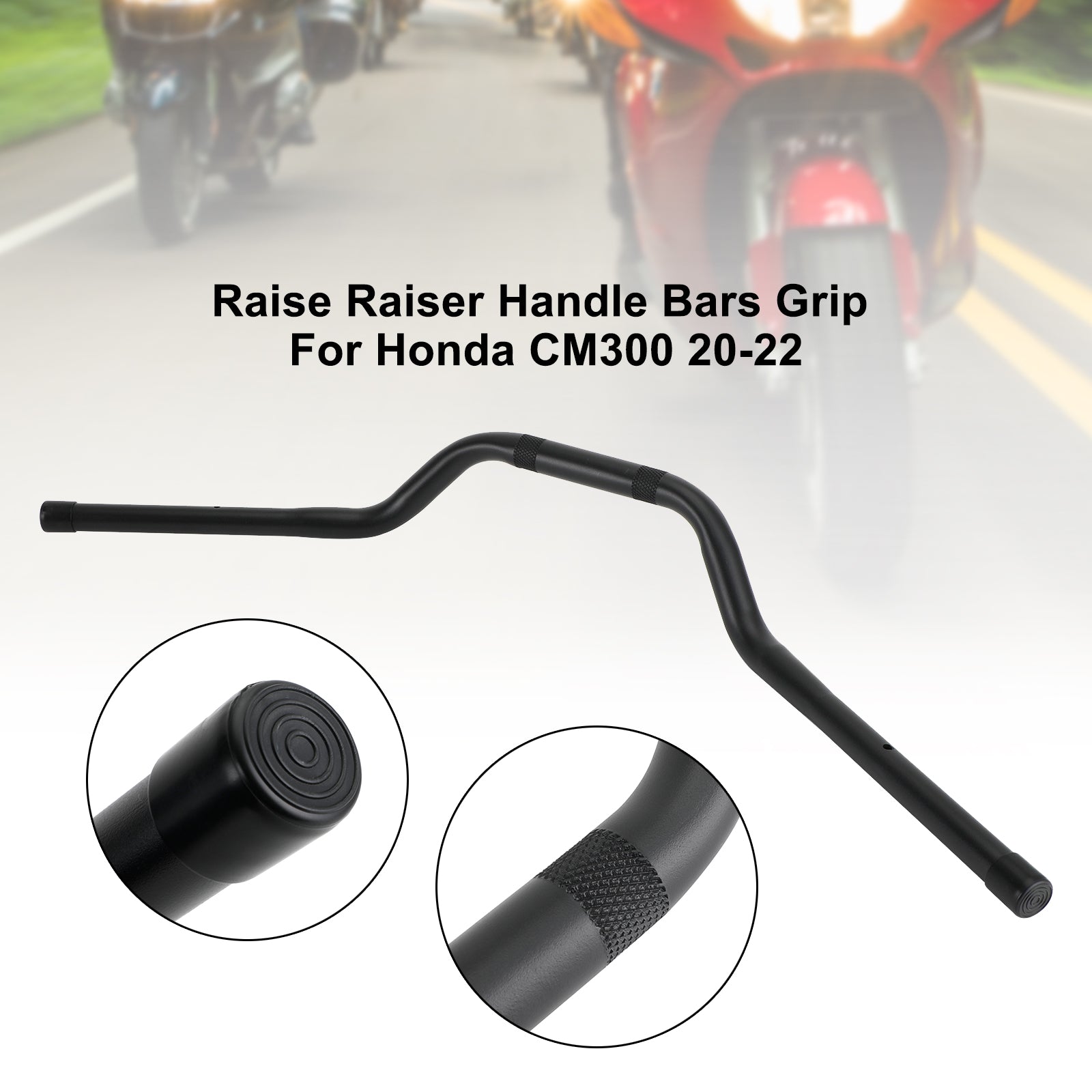 Alloy 7/8" 22Mm Raiser Handle Bars Black For Honda Cm300 2020-2022 2021