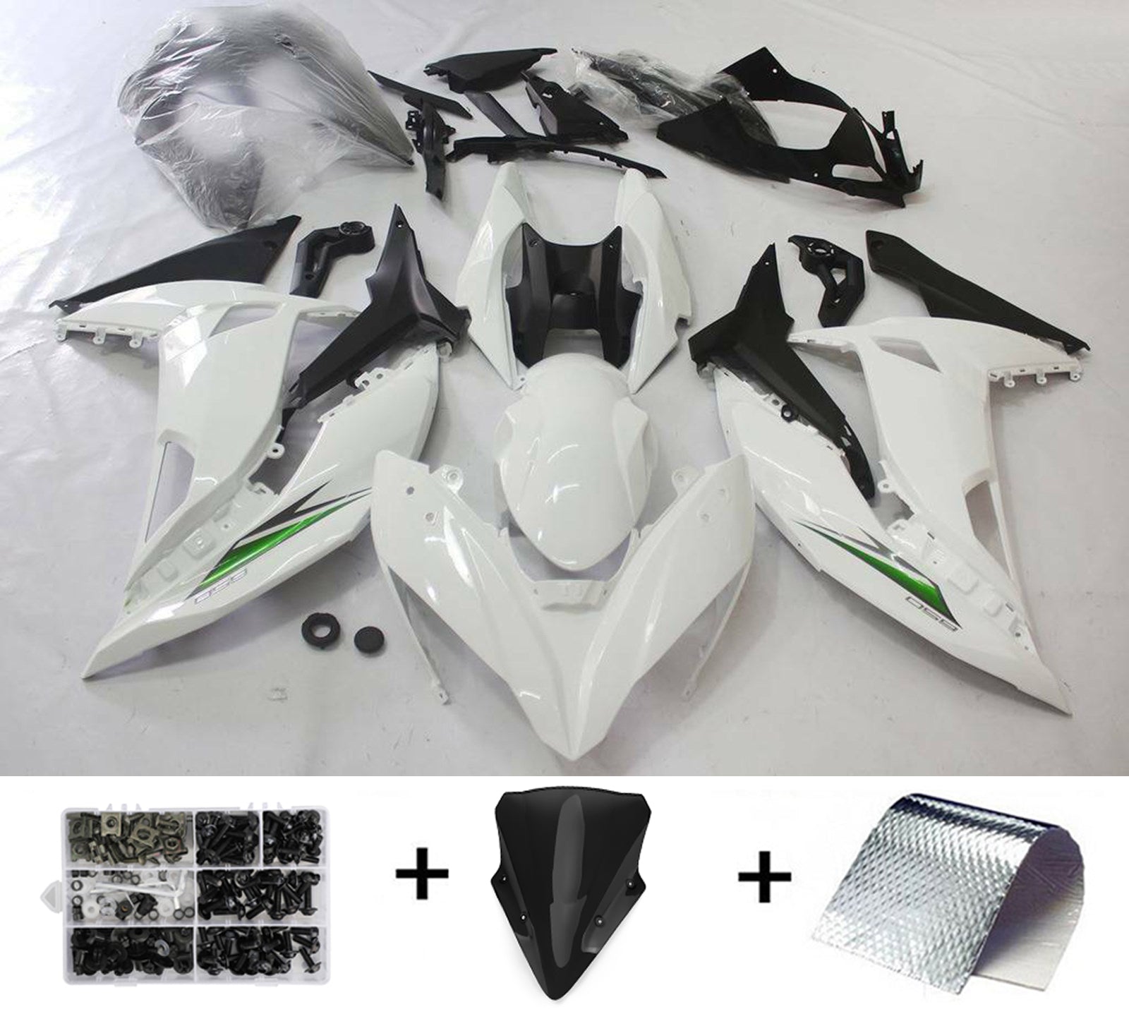 Amotopart Verkleidungsset für Kawasaki Ninja 650 EX650 2017–2019, Kunststoff