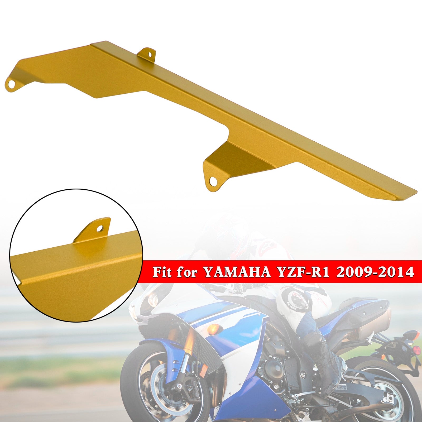 Rear Sprocket Chain Guard Protector Cover For YAMAHA YZF R1 2009-2014 Generic