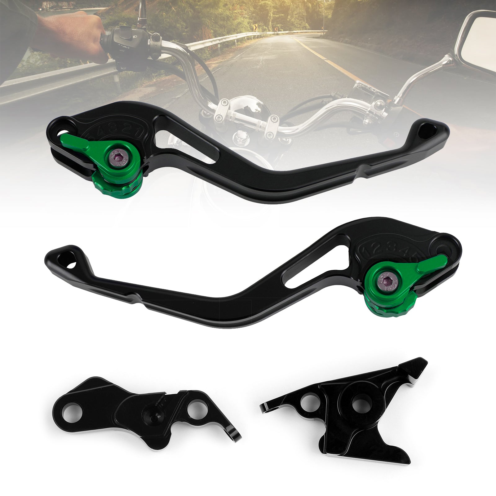 Nueva palanca de freno de embrague corta compatible con Hyosung GT250R 06-2010 GT650R 2006-2009