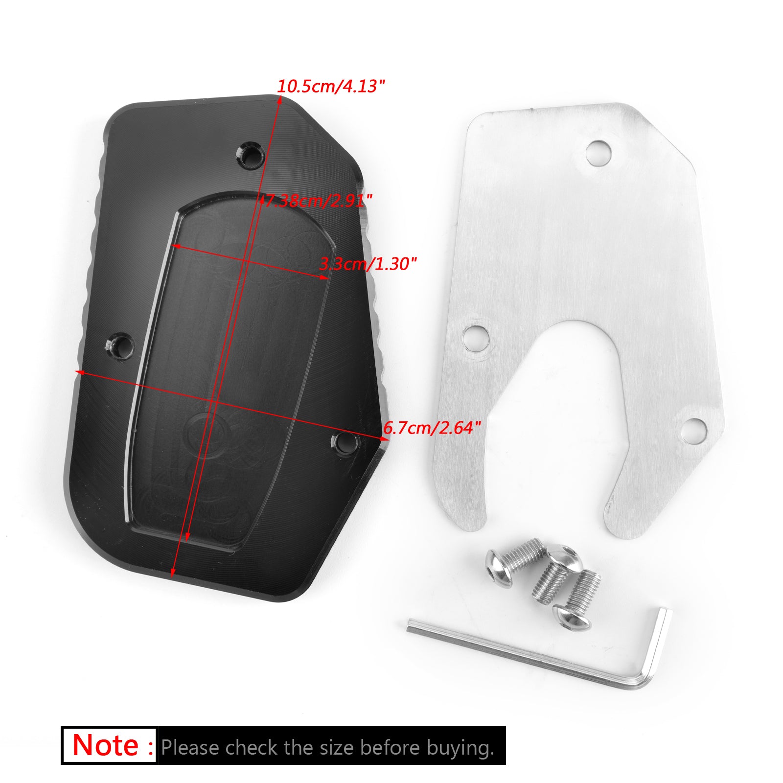 Sidestand Plate Kickstand Extension Pad For SUZUKI V-STROM1000/DL1000 14-17