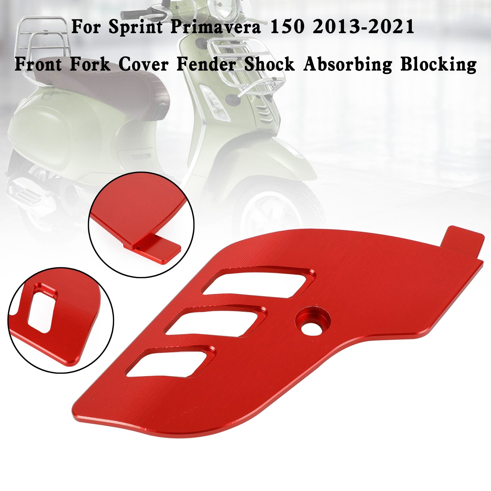 Front Fork Cover Fender Shock Absorbing Blocking For Vespa Sprint Primavera 150 Generic