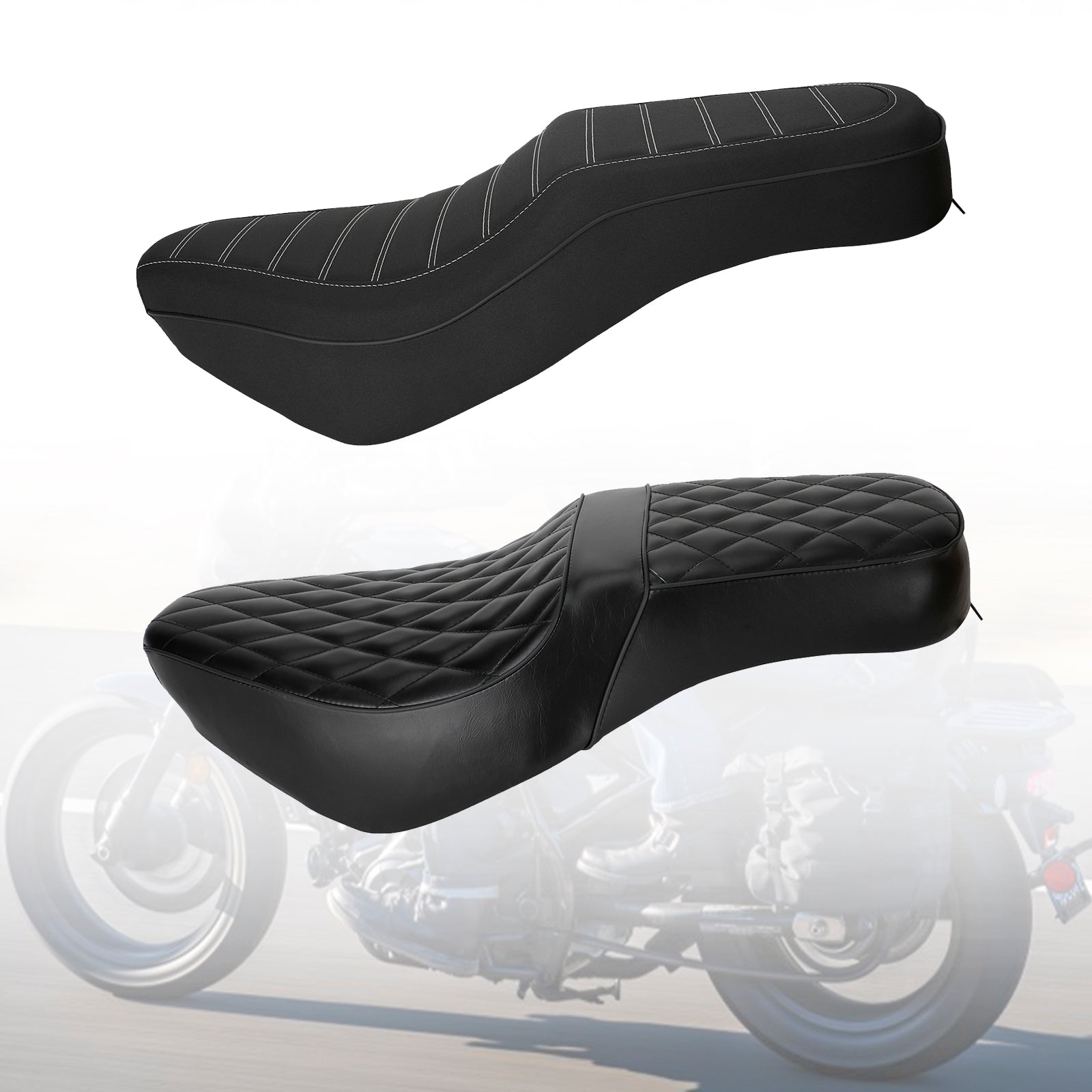 21-22 HONDA Rebel 1100 CM1100 Reemplace el asiento del pasajero delantero trasero negro mate