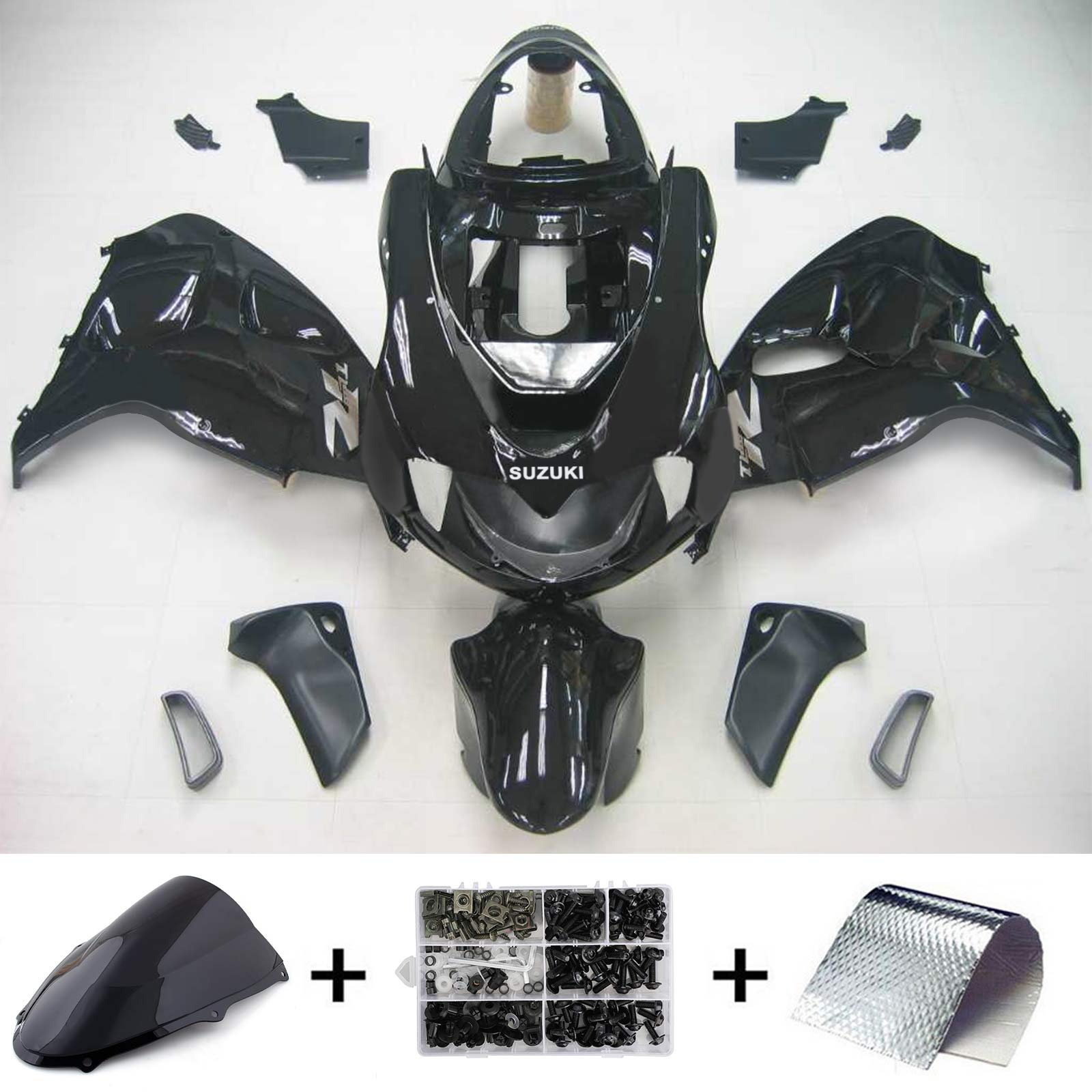 Amotopart 1998-2003 Suzuki TL1000R Fairing Gloss Black style2 Kit