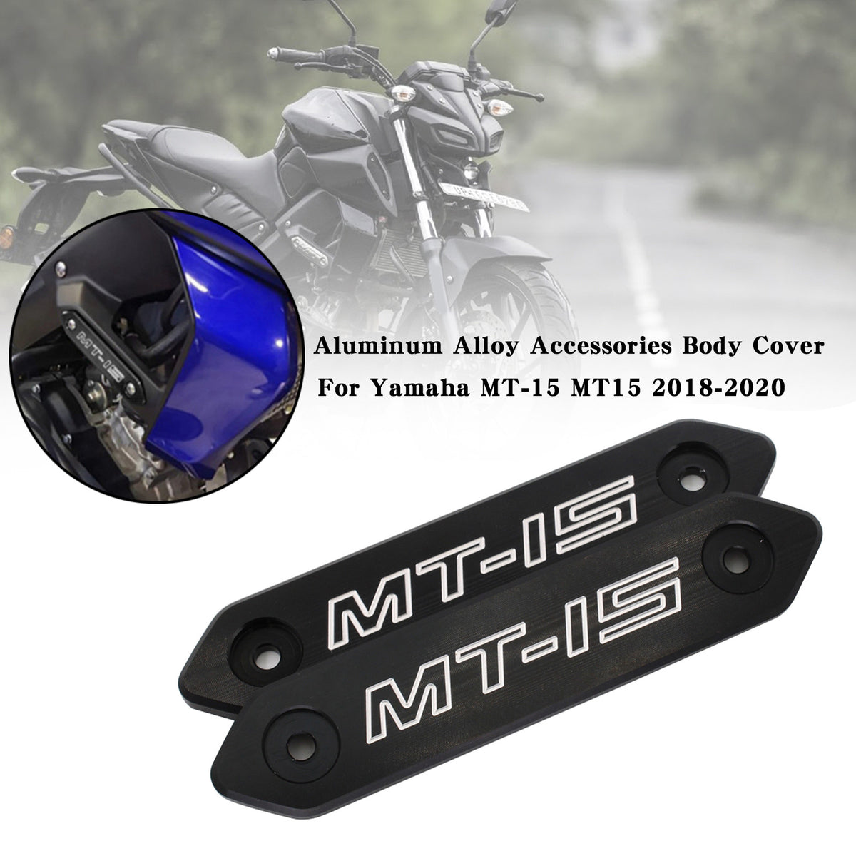 Aluminiumlegierungs-Zubehör-Karosserieabdeckung für Yamaha MT 15 MT-15 MT15 2018–2020