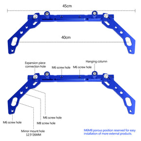 Cnc Adjustable Balance Cross Handle Bar Aluminum Lever Blue Fits For Motor Generic