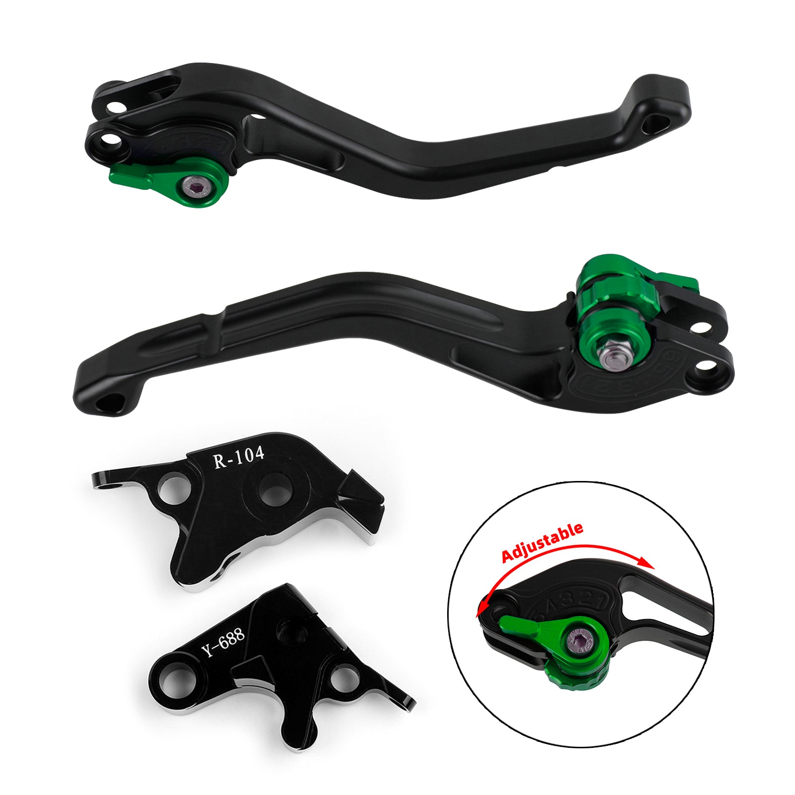 Nouveau levier de frein d'embrayage court adapté pour Yamaha YZF R1 R6 R6S VERSION CA/ue