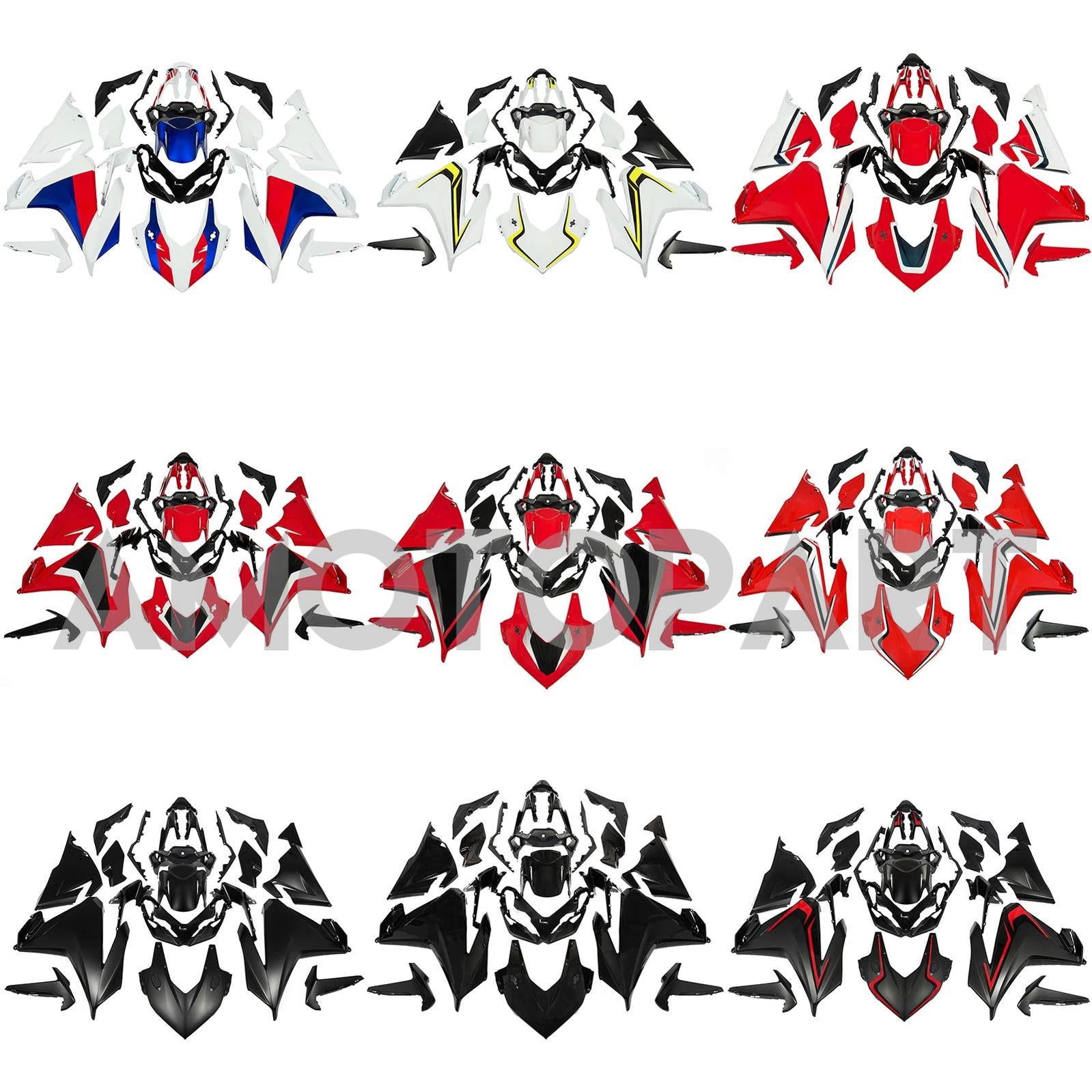 Amotopart (2019-2021) Honda CBR500R Molding Fairing Kit Collection