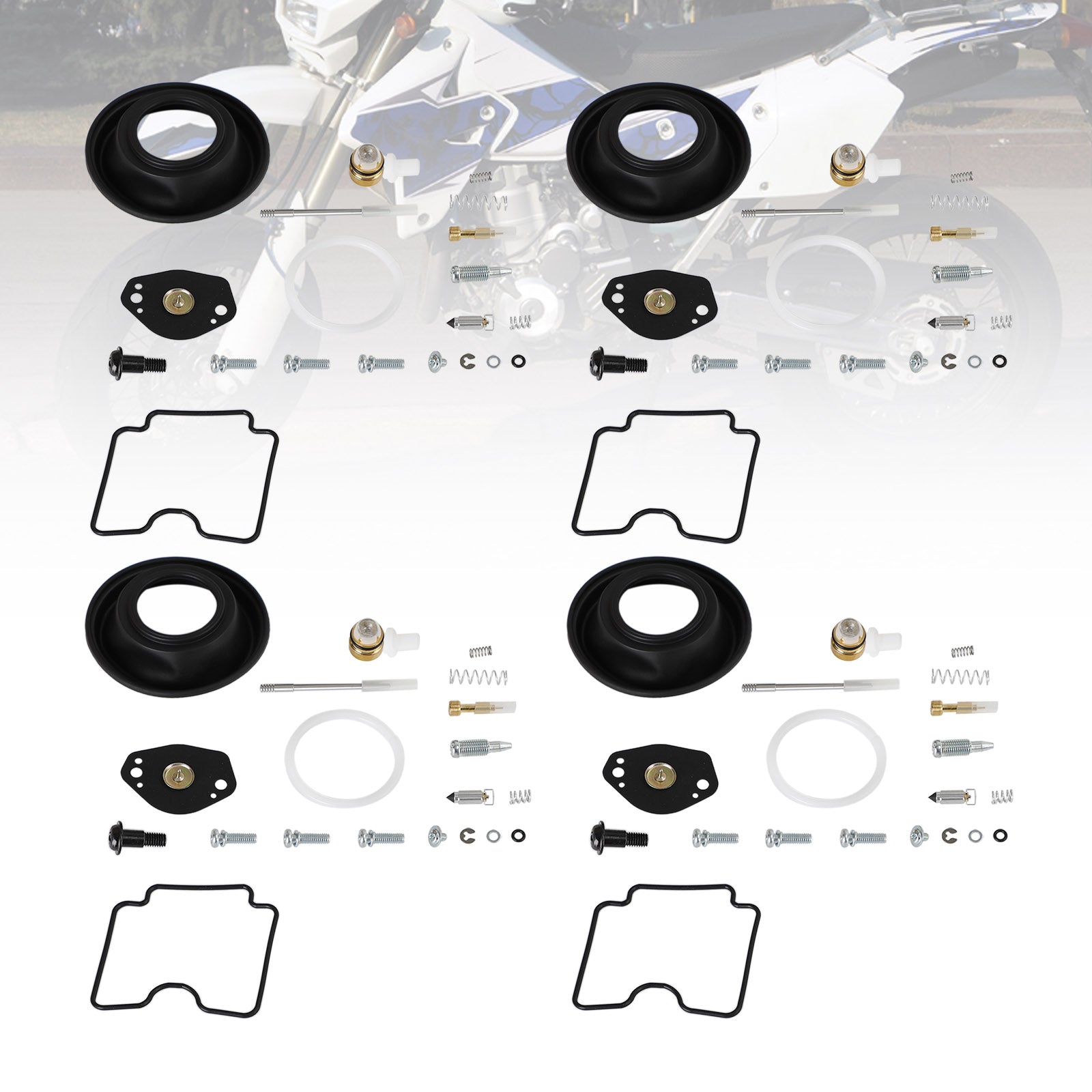 Kit de réparation de reconstruction de carburateur 4X, adapté à Suzuki DRZ400 DRZ400E DRZ400S DRZ400SM générique