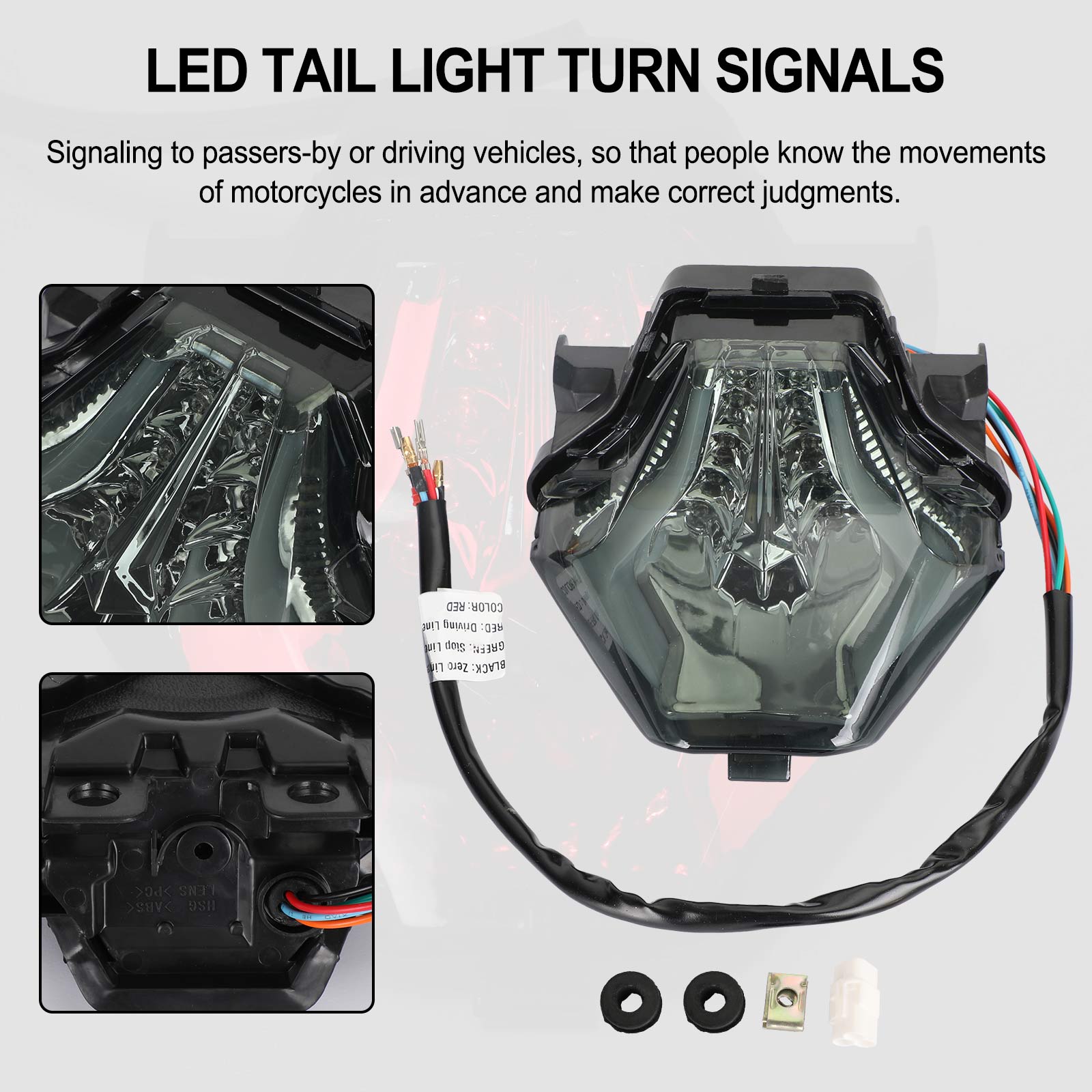 Tail Light Turn Signals Integrated For YAMAHA YZF R25/R3 MT 03/07/25 FZ 07 Generic