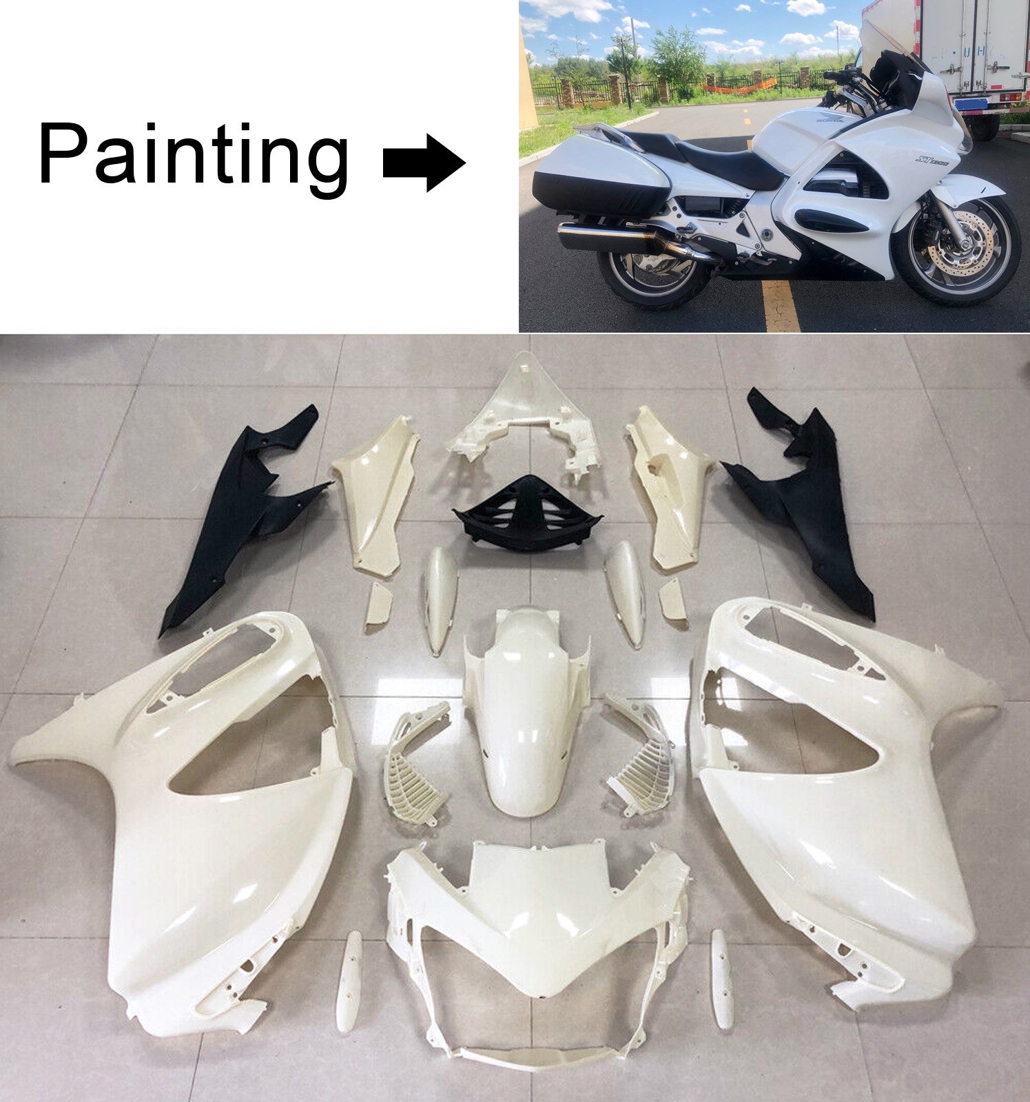 Kit Carenado Amotopart Honda ST1300 2002-2016 Blanco