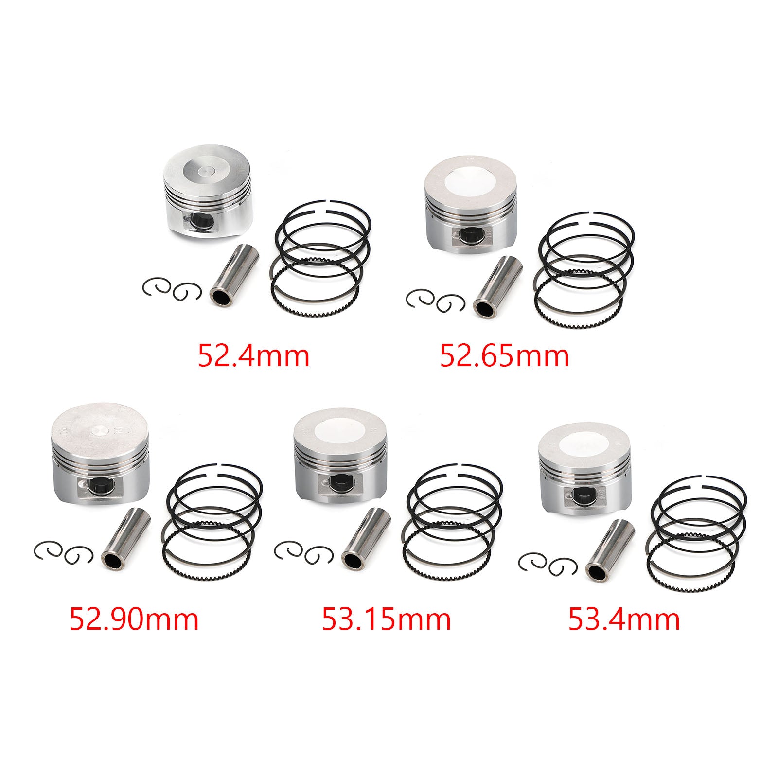 Kit de pistons et anneaux pour Yamaha XC125SR Cygnus X YW125Y BWS 125 BWS 125