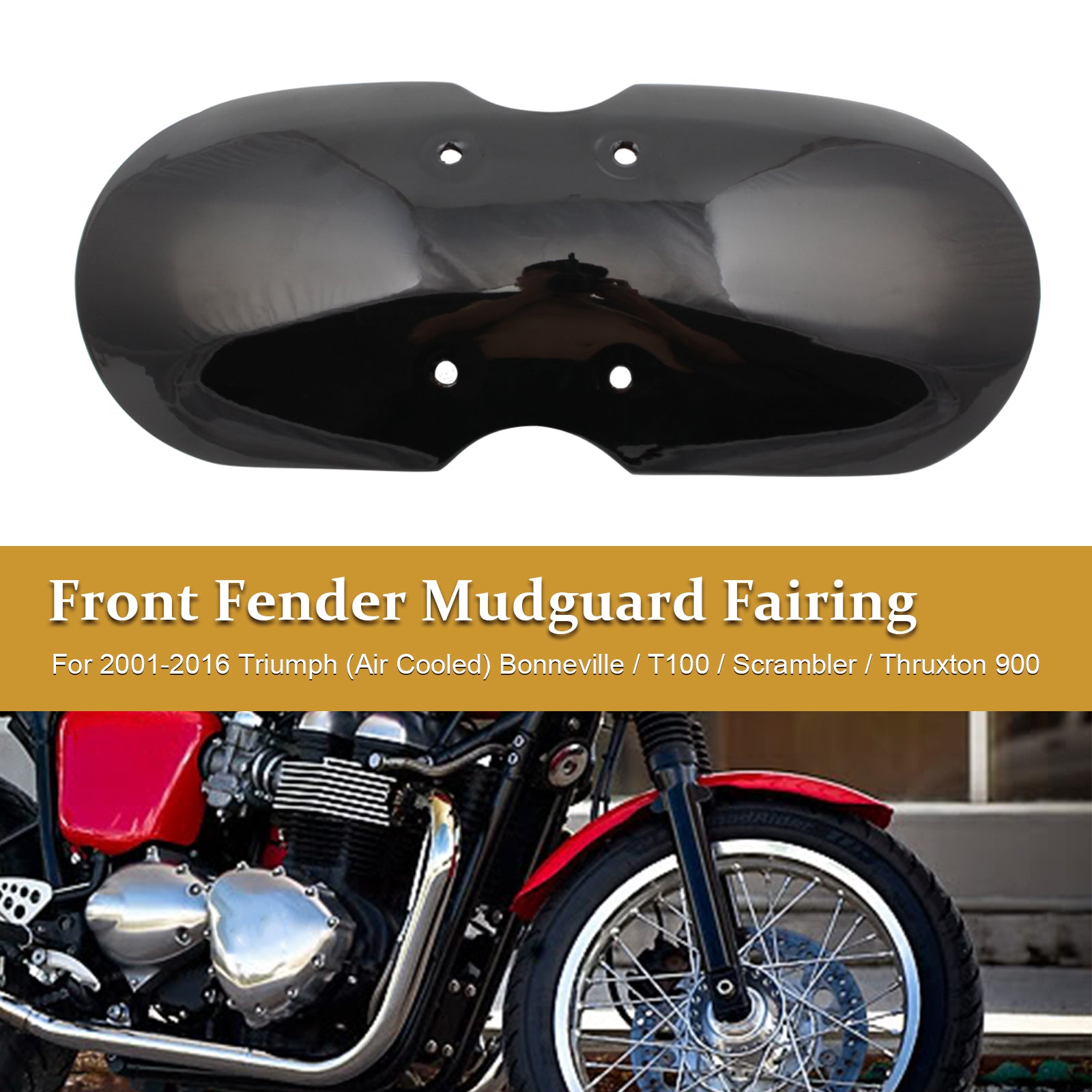 Front Fender Mudguard For Bonneville T100 Scrambler Thruxton 2001-2016 Generic