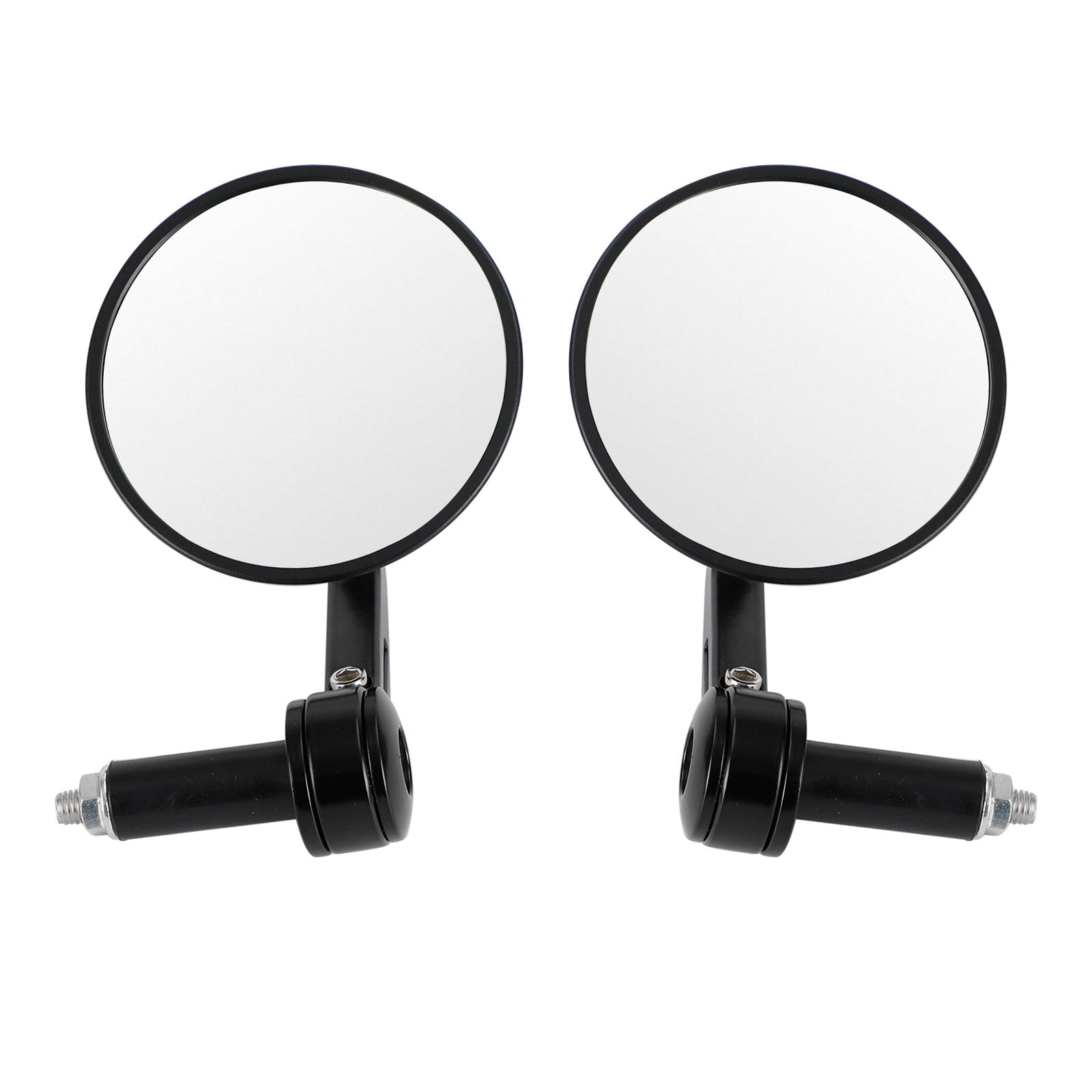 Specchietti retrovisori personalizzati per manubrio, antiriflesso, rotondi, neri, qualità billet, 22 mm 7/8" X2