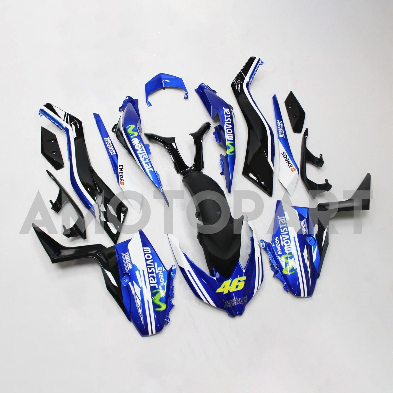 Amotopart 2017-2021 Yamaha XMAX300 Fairing Blue&Black 46 Kit
